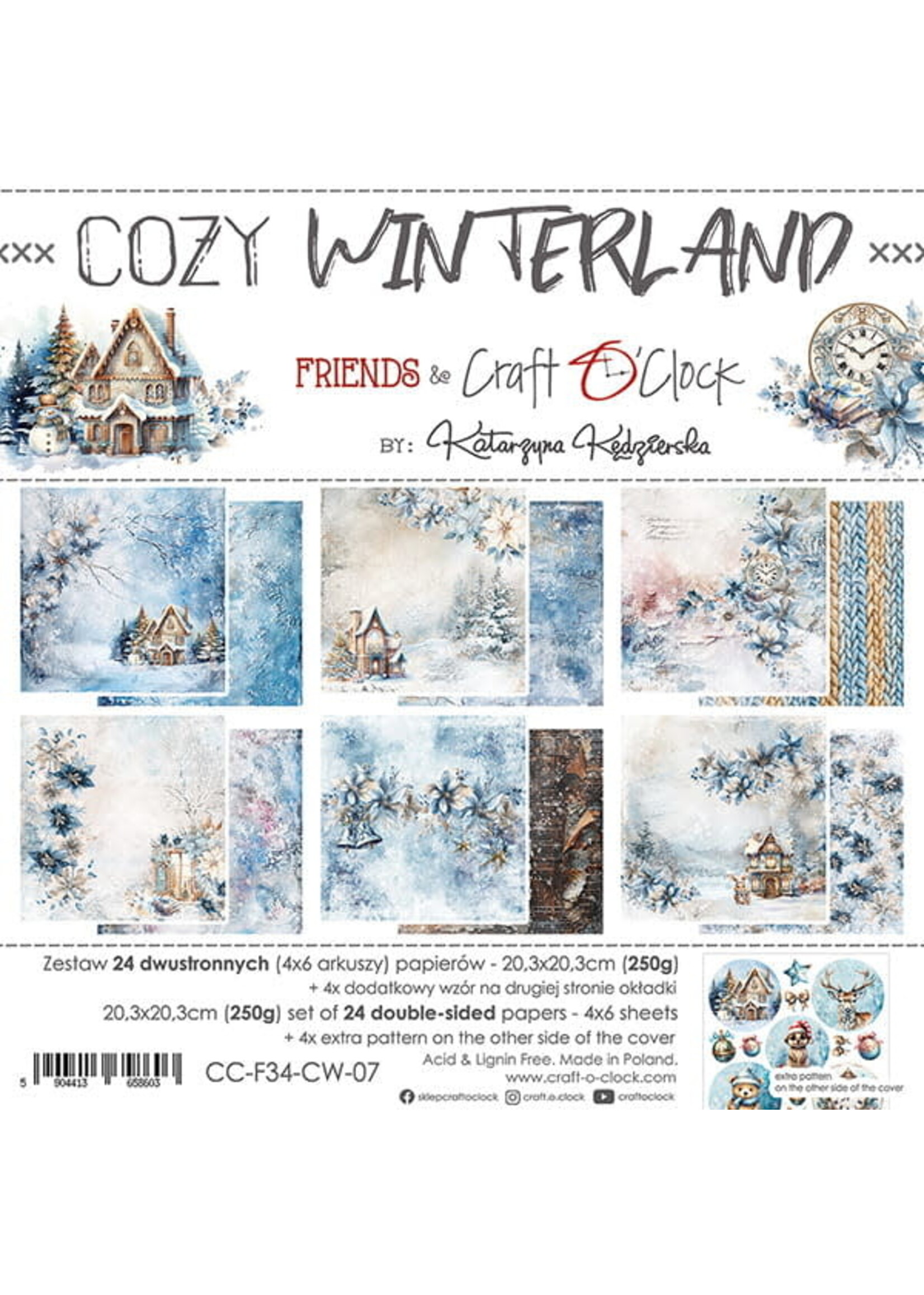 COZY WINTERLAND -  20,3x20,3cm leverbaar half oktober