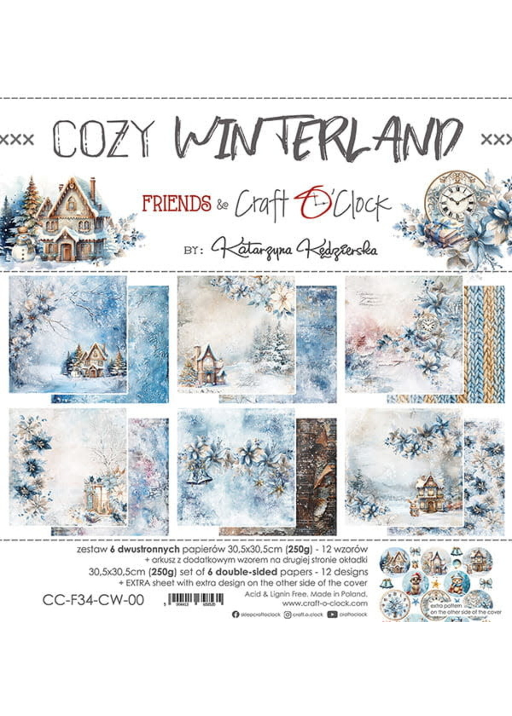 COZY WINTERLAND - een set vloeipapier 30,5x30,5cm