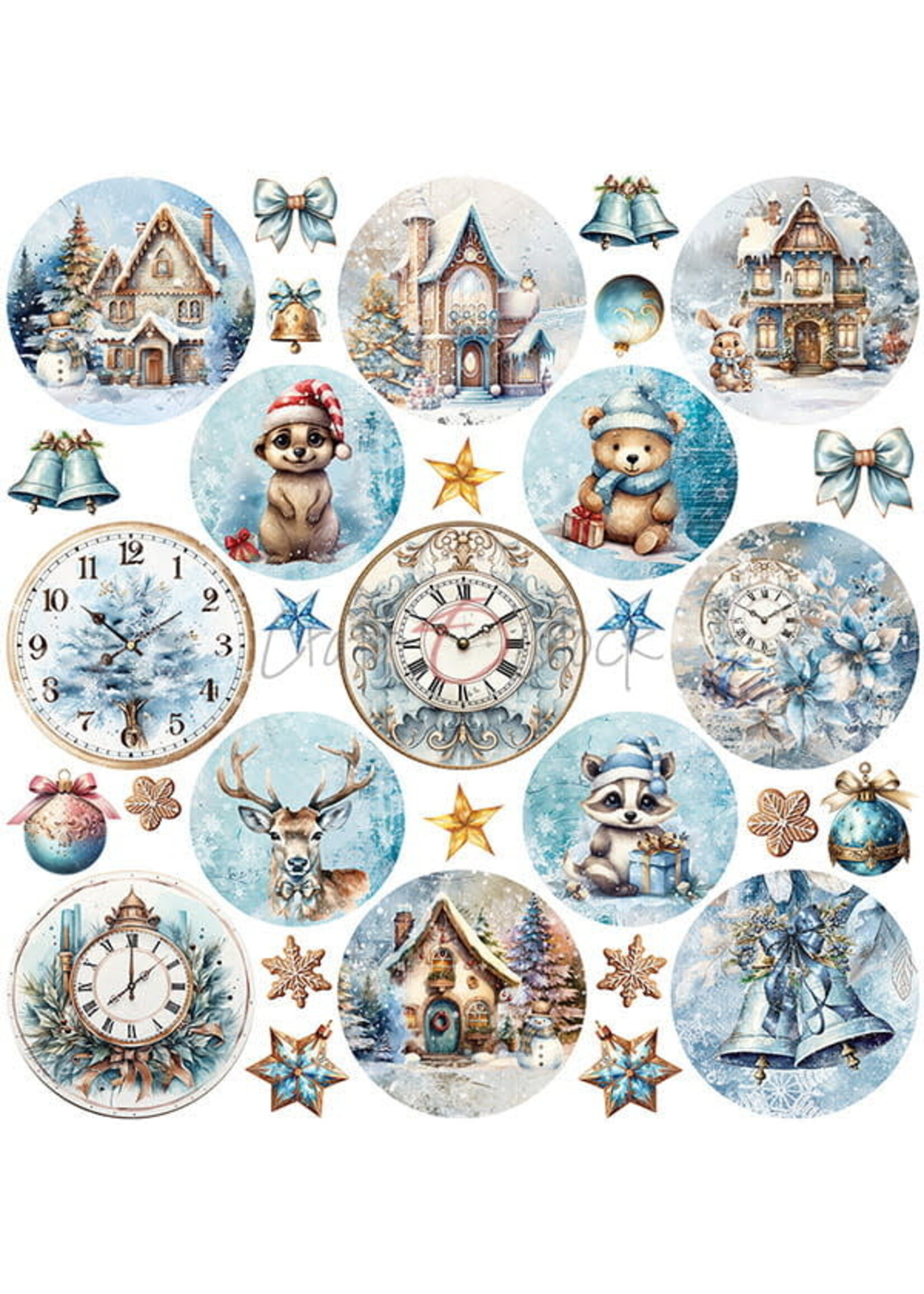 COZY WINTERLAND - een set vloeipapier 30,5x30,5cm