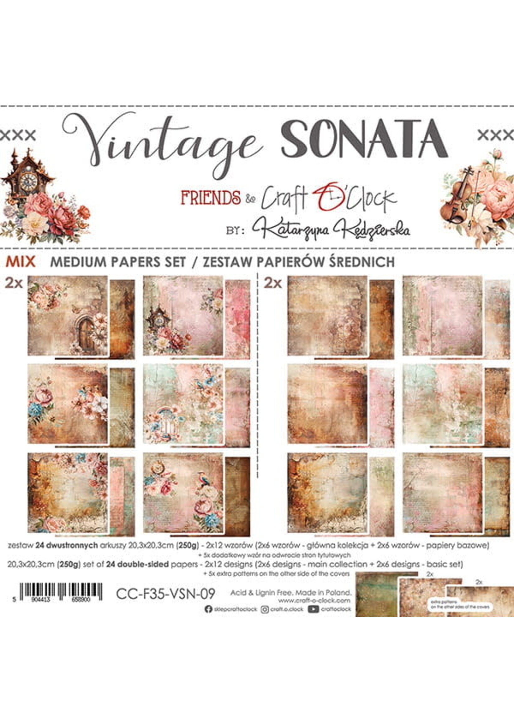 VINTAGE SONATA 20,3x20,3cm - MIX