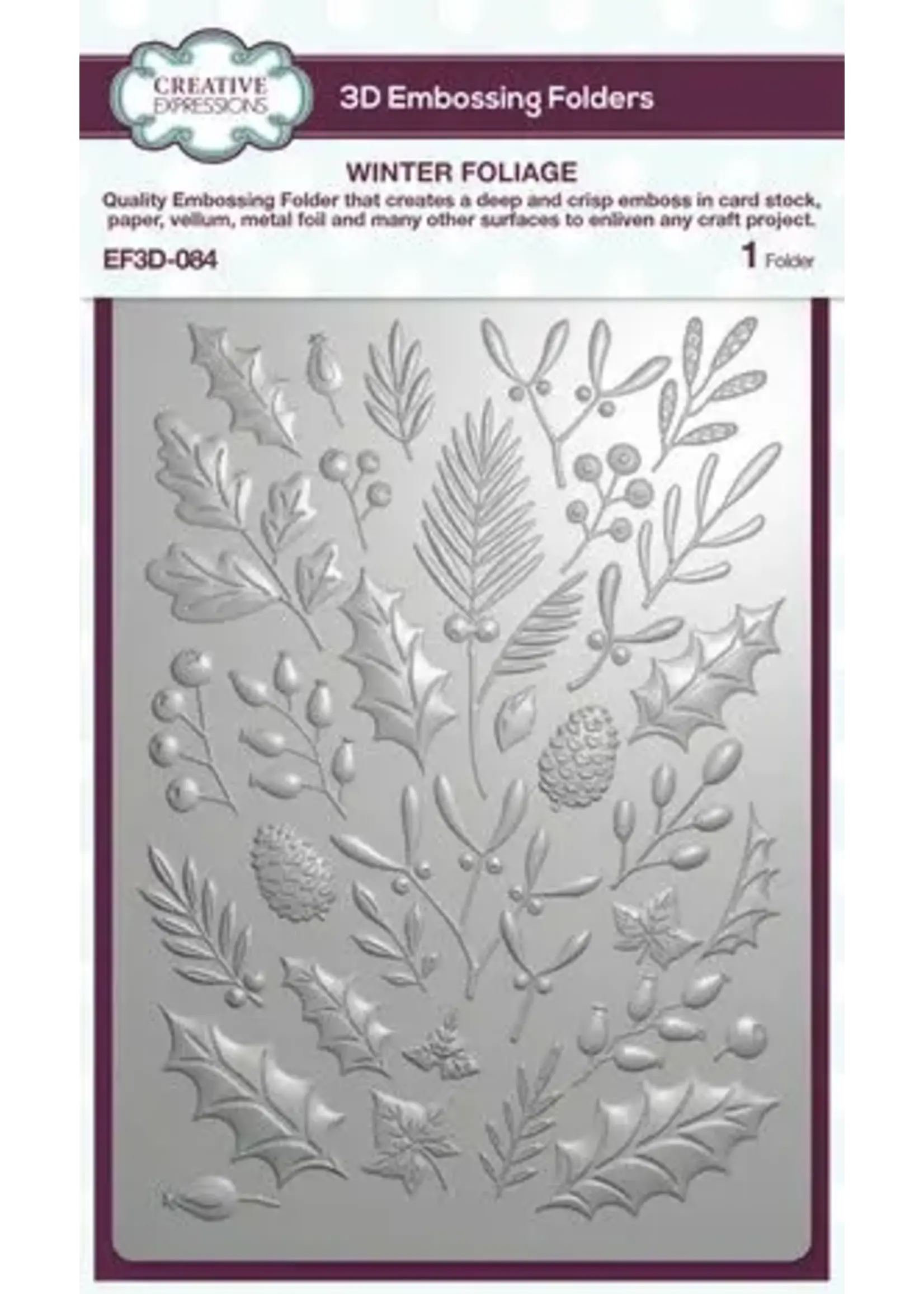 Winter Foliage 3D Embossing Folder (EF3D-084)