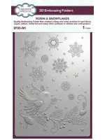 Robin & Snowflakes 3D Embossing Folder (EF3D-081)