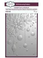 Poinsettias & Baubles 3D Embossing Folder (EF3D-082)