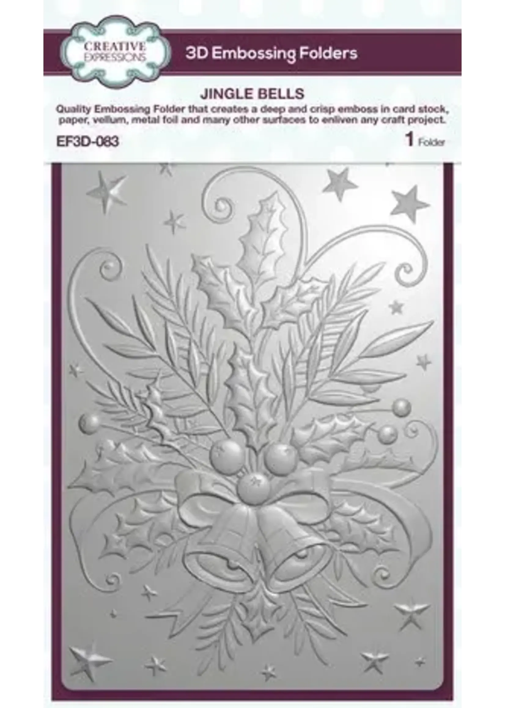 Jingle Bells 3D Embossing Folder (EF3D-083)
