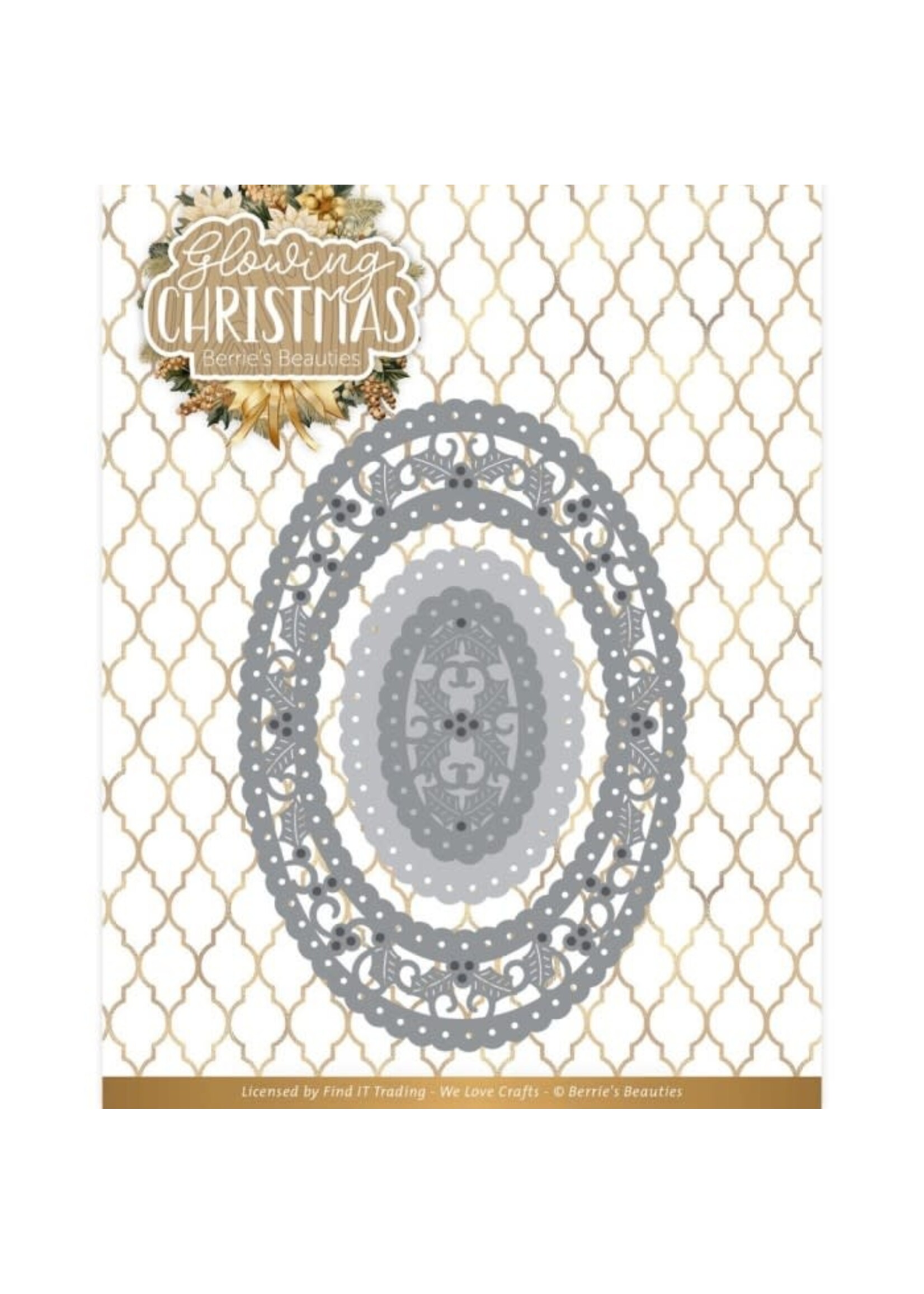 Dies - Berries Beauties - Glowing Christmas - Glowing Frame Oval