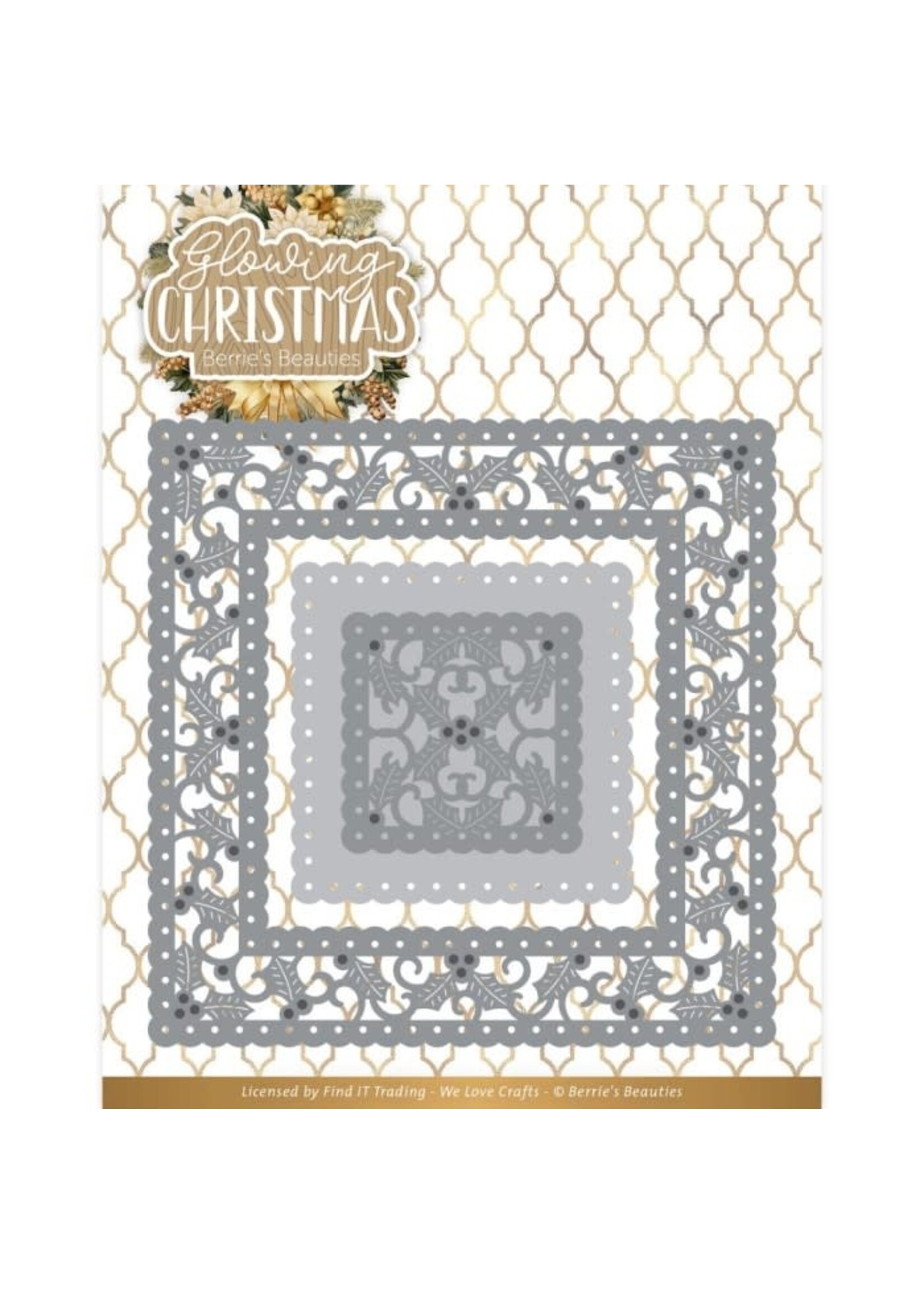 Dies - Berries Beauties - Glowing Christmas - Glowing Frame Square