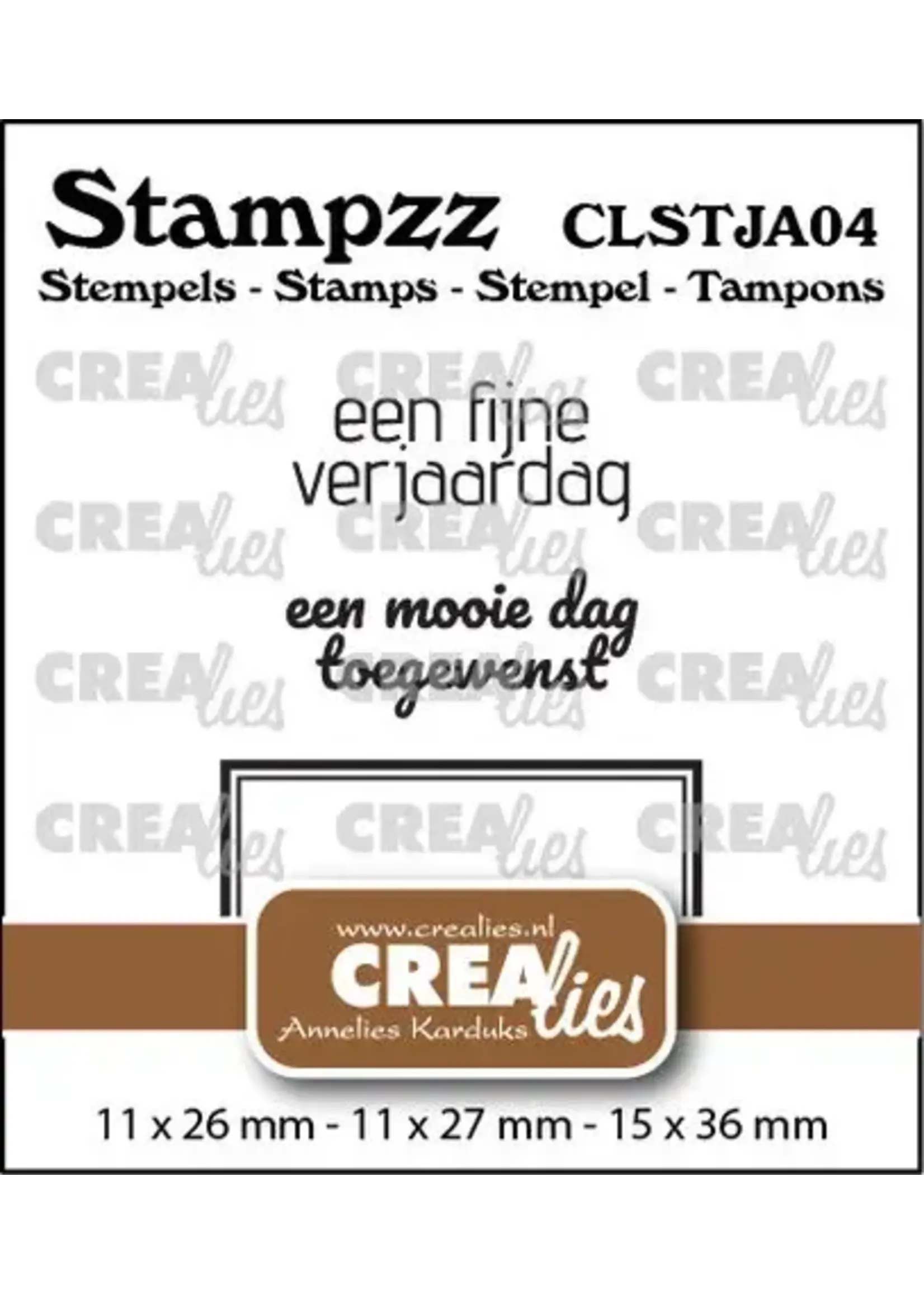 Stampzz Stempel No. 4 Stempelset Jarig (CLSTJA04)
