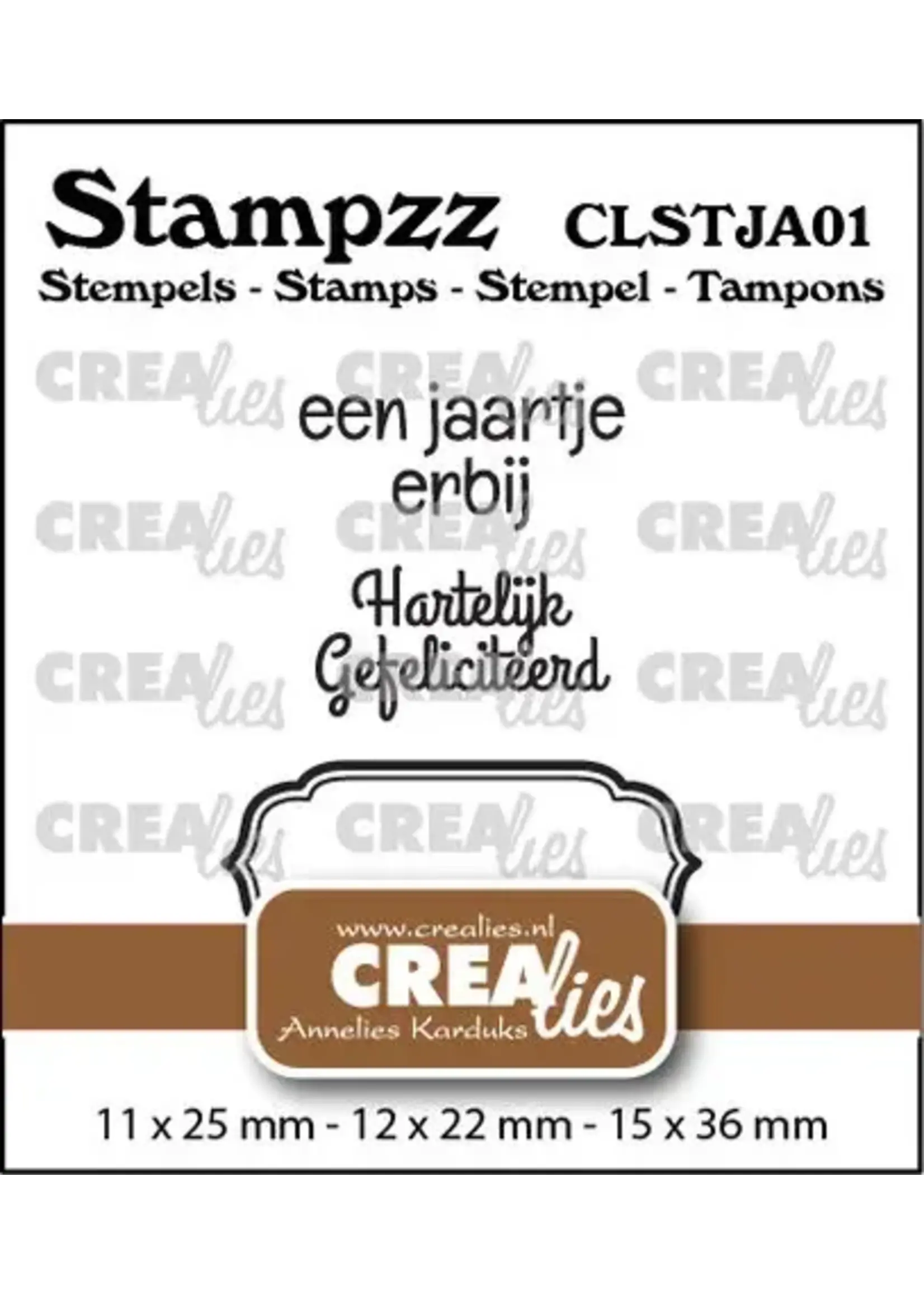 Stampzz Stempel No. 1 Stempelset Jarig (CLSTJA01)