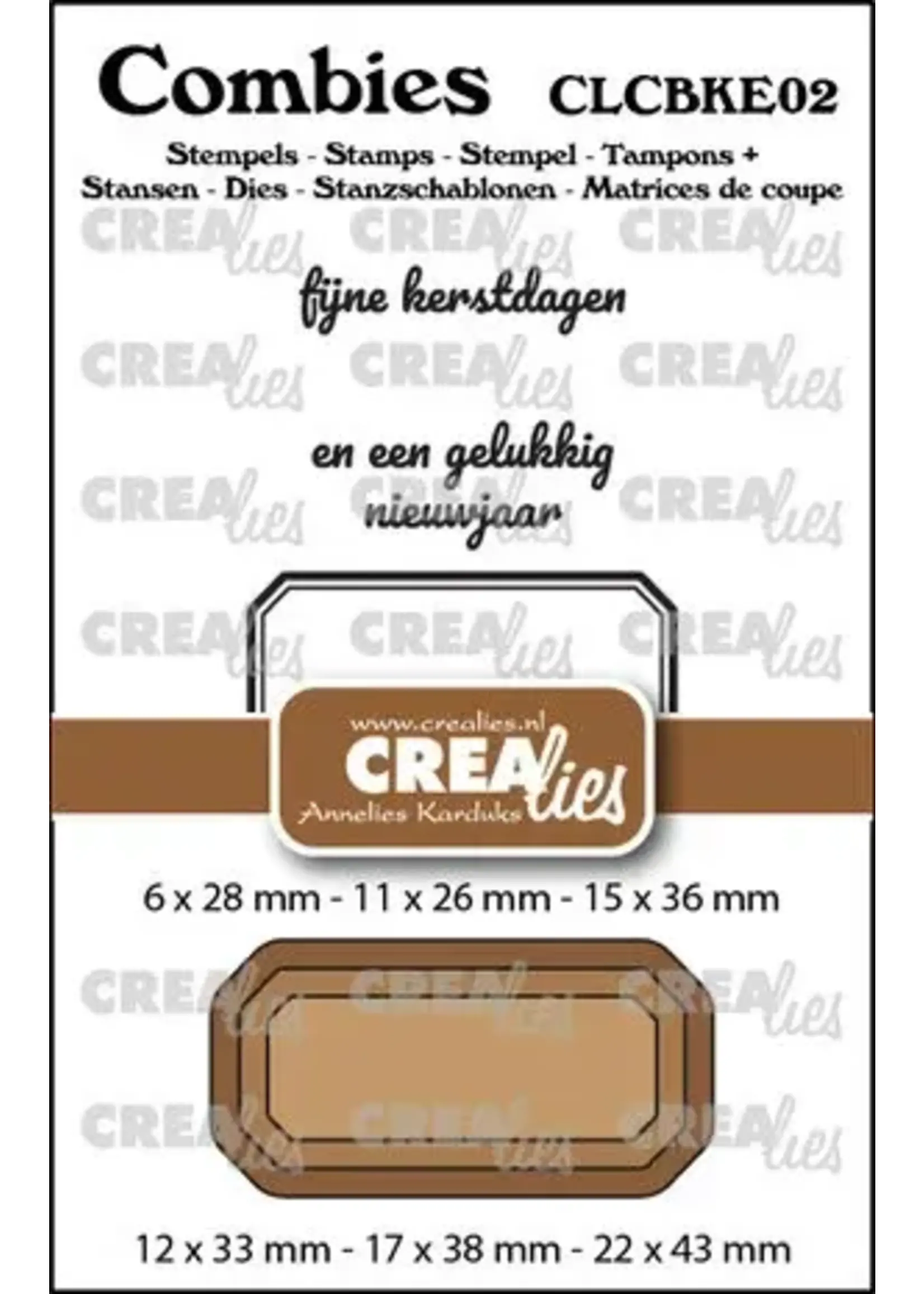 Combies Stempel + Stans No. 2 Stempelset Kerst (teksten + tags/labels) (CLCBKE02)