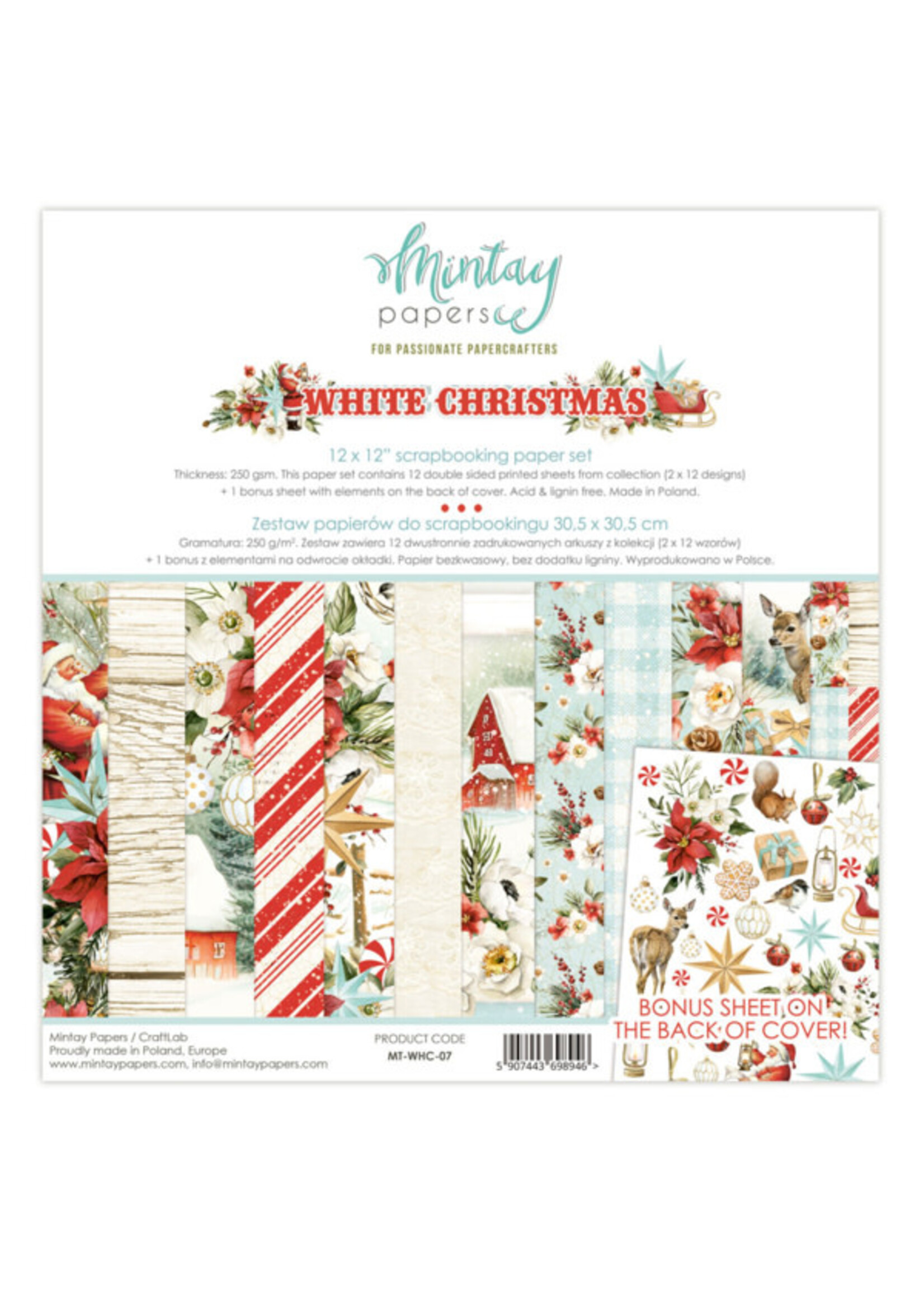 12 x 12 Papieren Set - Witte Kerst