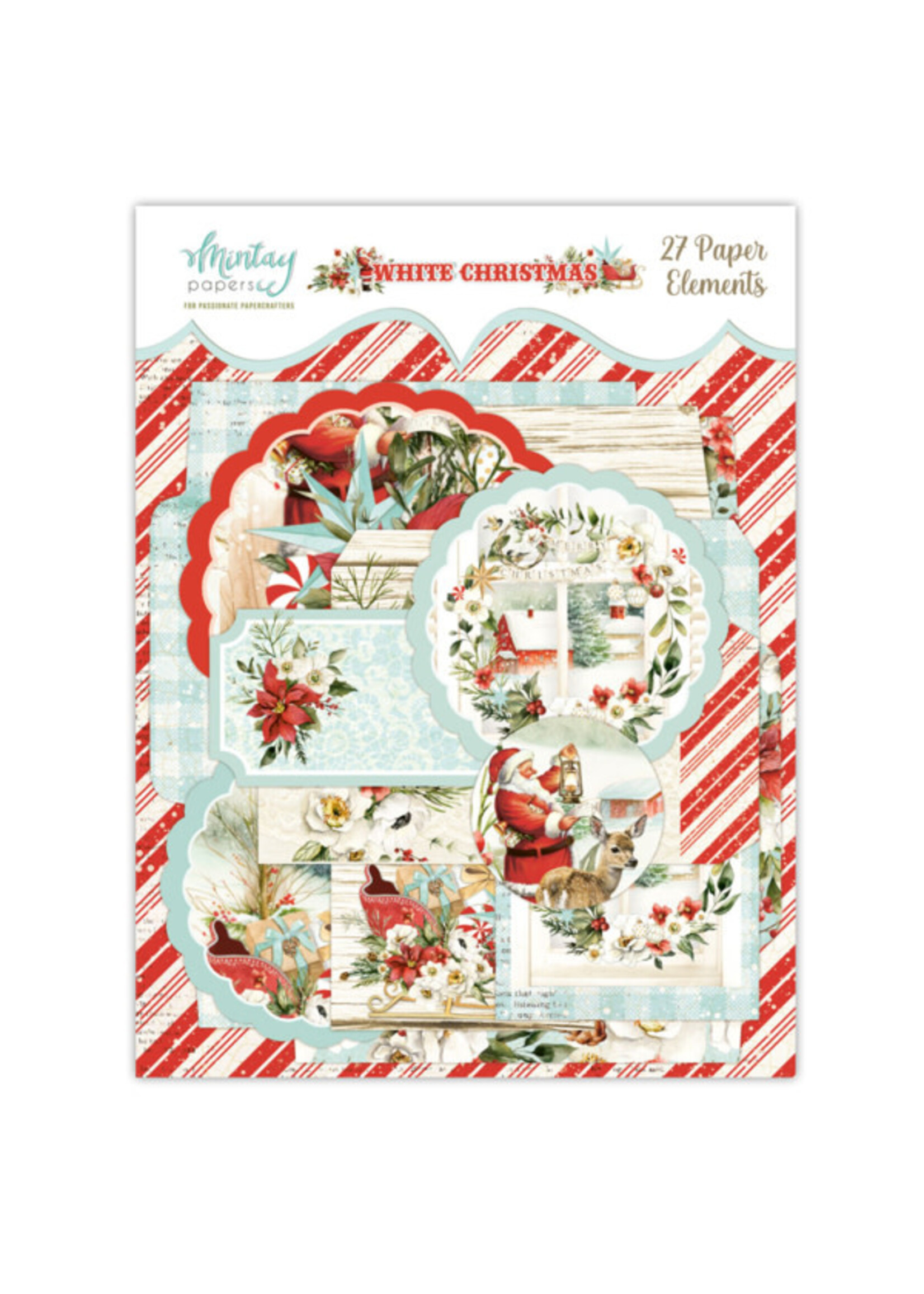 Papieren Elements - White Christmas, 27 stuks