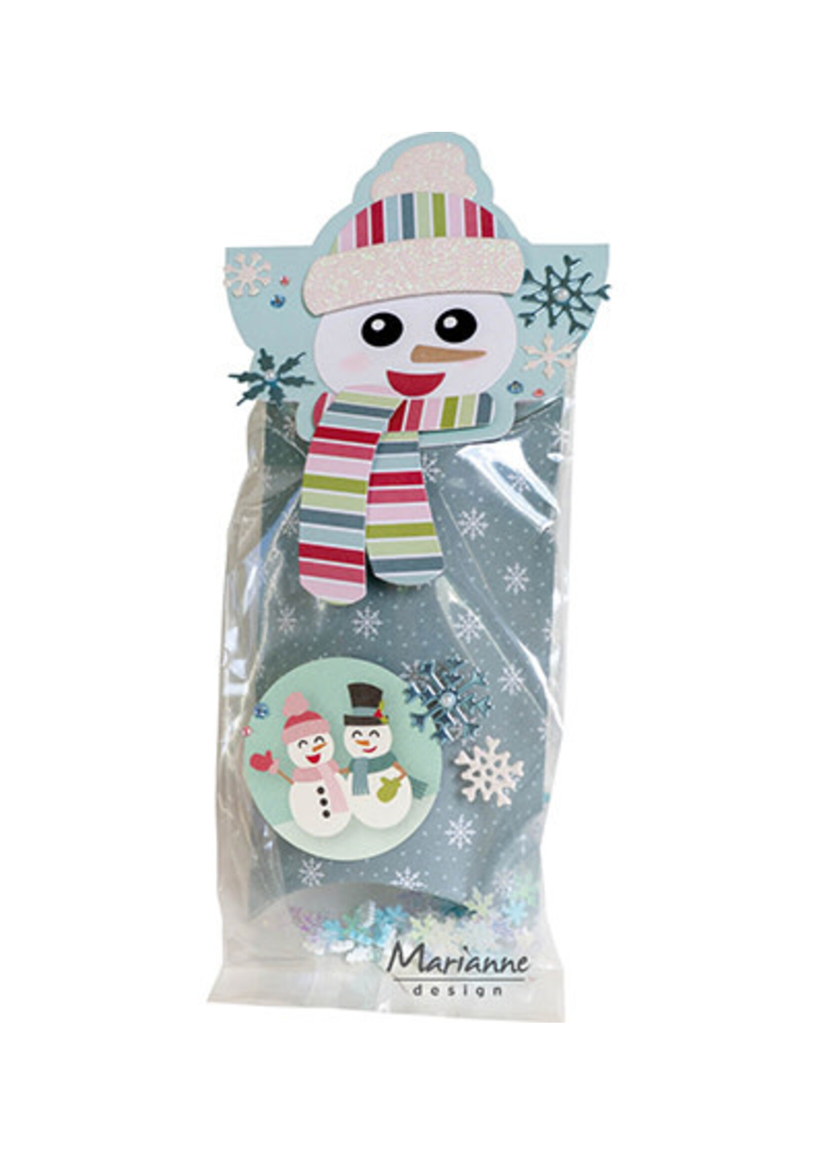 COL1557 - Bagtopper Snowman by Marleen