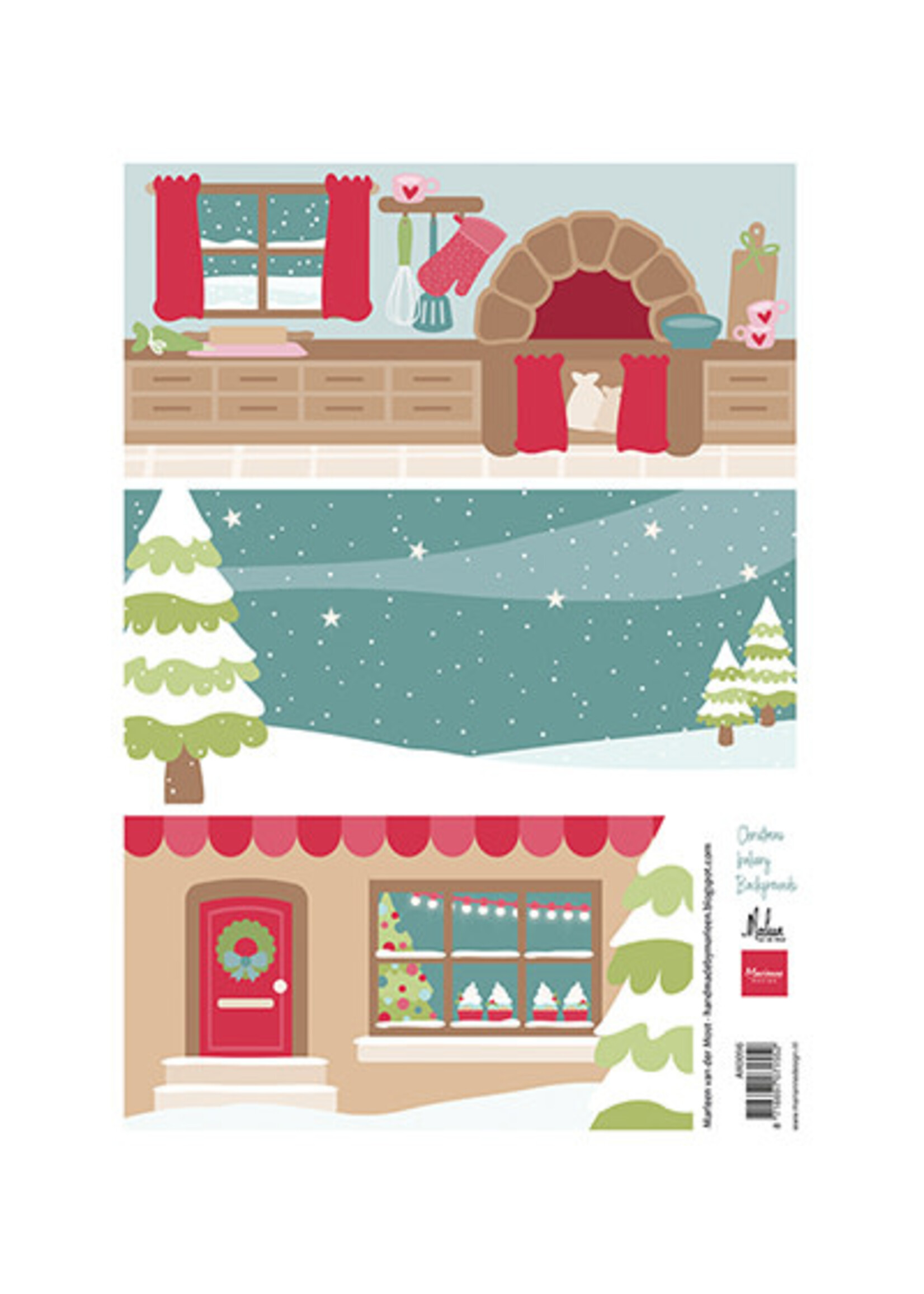 AK0096 - Christmas Bakery Backgrounds by Marleen