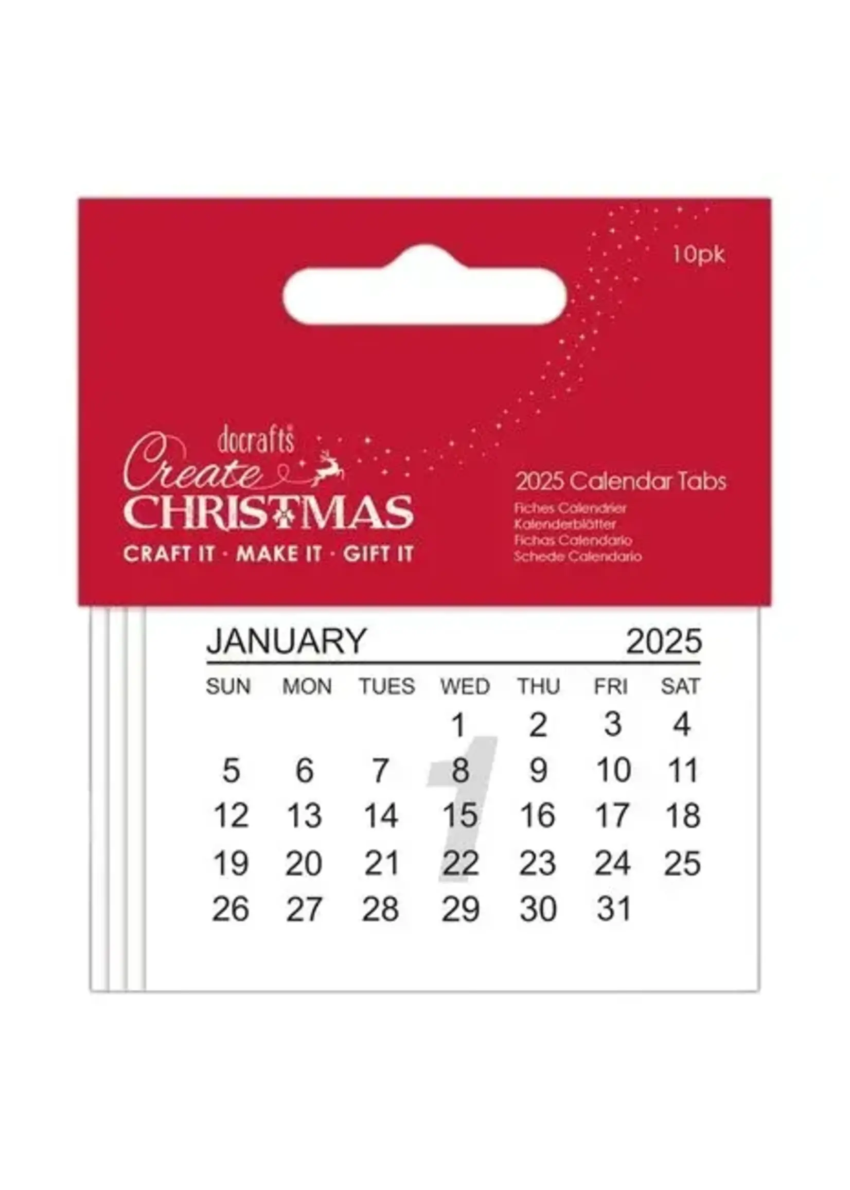 Create Christmas 2025 Calendar Tabs (10pcs) (PMA 172325)