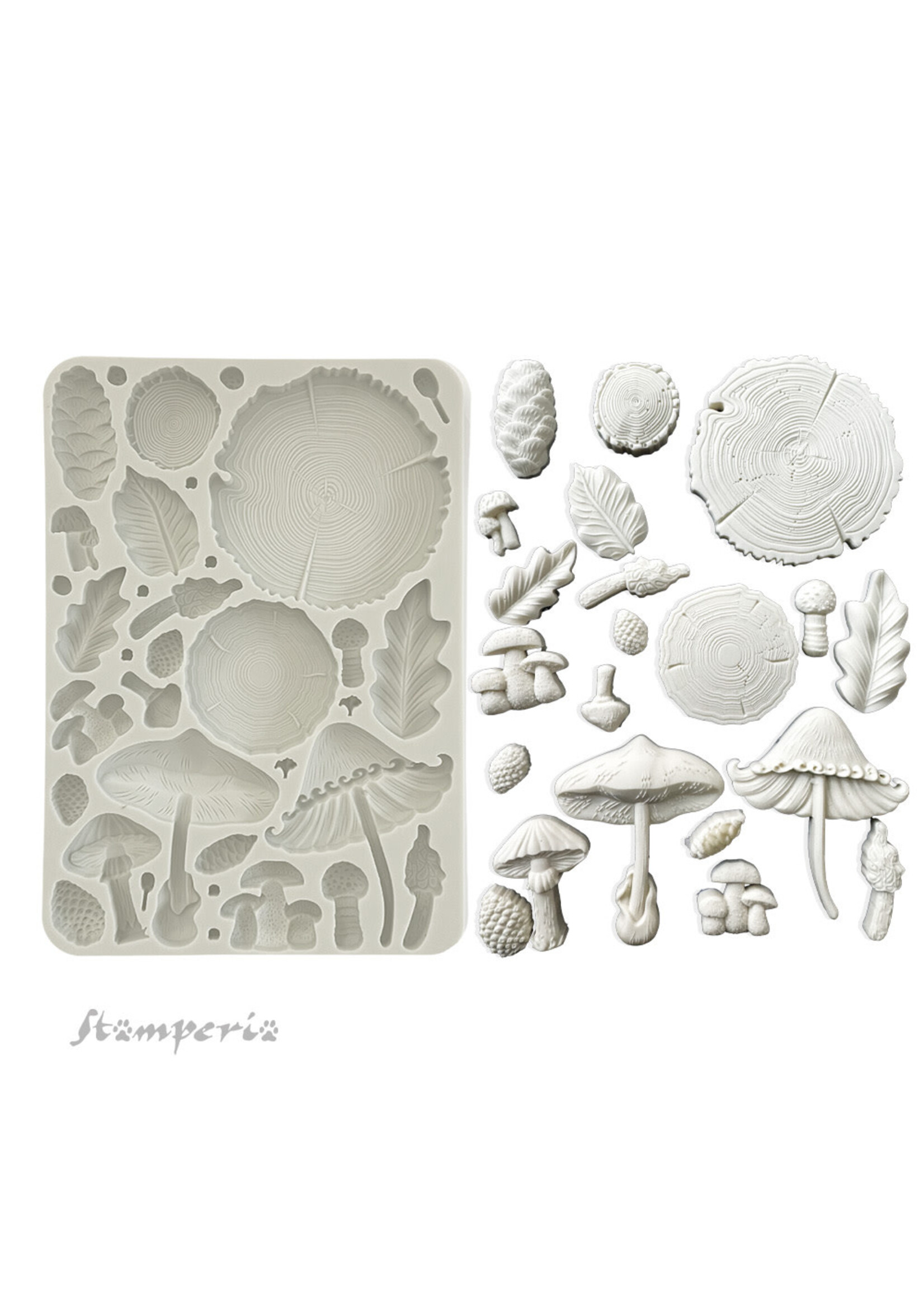 Siliconen mal A5 - Golden Harmony hout en champignons CME-code: KACMA536