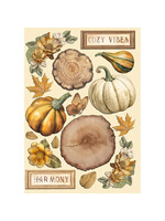 Gekleurde Houten vorm A5 - Golden Harmony pompoenen CME-code: KLSP172