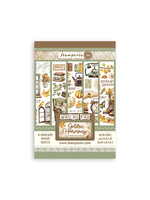 Washi blok 8 vellen A5 - Golden Harmony CME-code: SBW11 Blok van 8 zelfklevende Washi vellen cm 14.8 x 21 - 5.8" x 8.3"