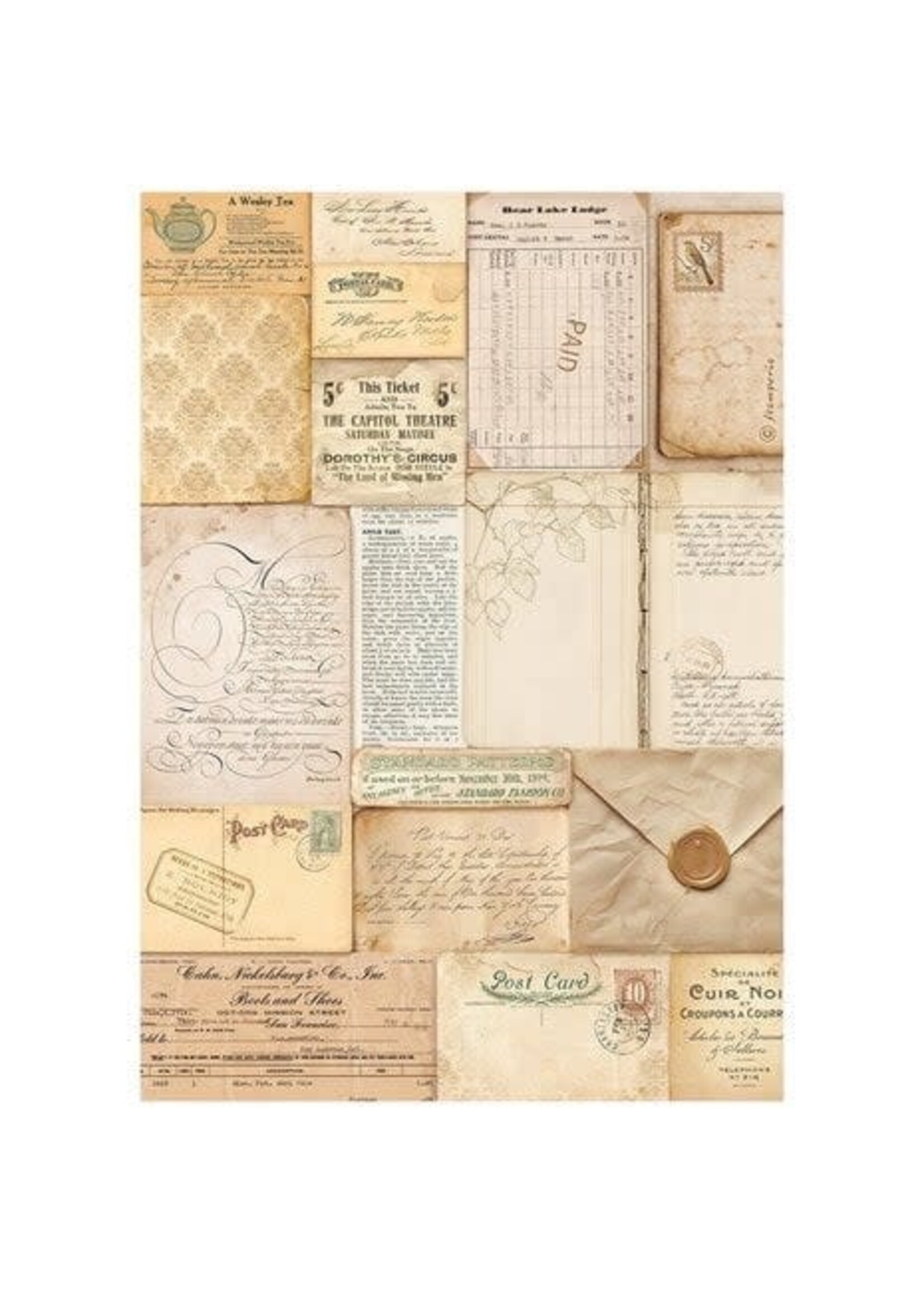 Golden Harmony A4 Rice Paper Letters (1pcs) (DFSA4947)