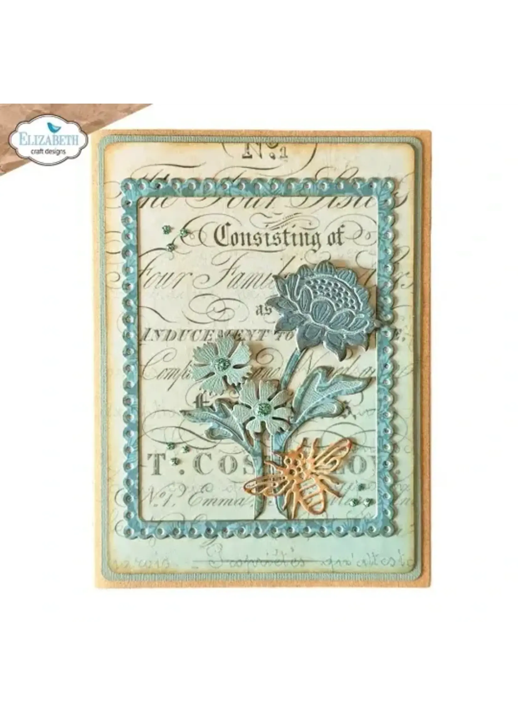 Card Maker Special Kit - Elizabeth Craft Designs      2180 - Largest Die Size: 5.3" x 4.1" (13.5 x 10.4 cm) - 28 Dies CS377 Stamp Set Size: A5 - 6” x 8” or 15.24 cm x 20.32 cm