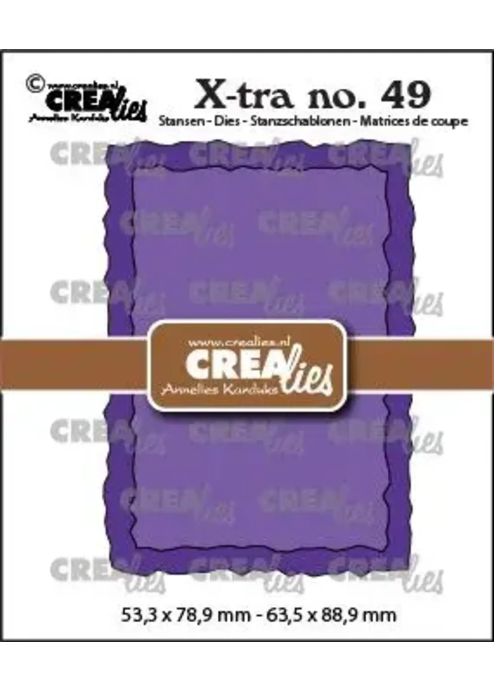 Crealies • Xtra dies ATC ruwe randen CrealiesCLXTRA49