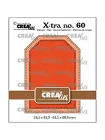 Crealies • Xtra ATC Label met stiksteeklijn CrealiesCLXTRA60