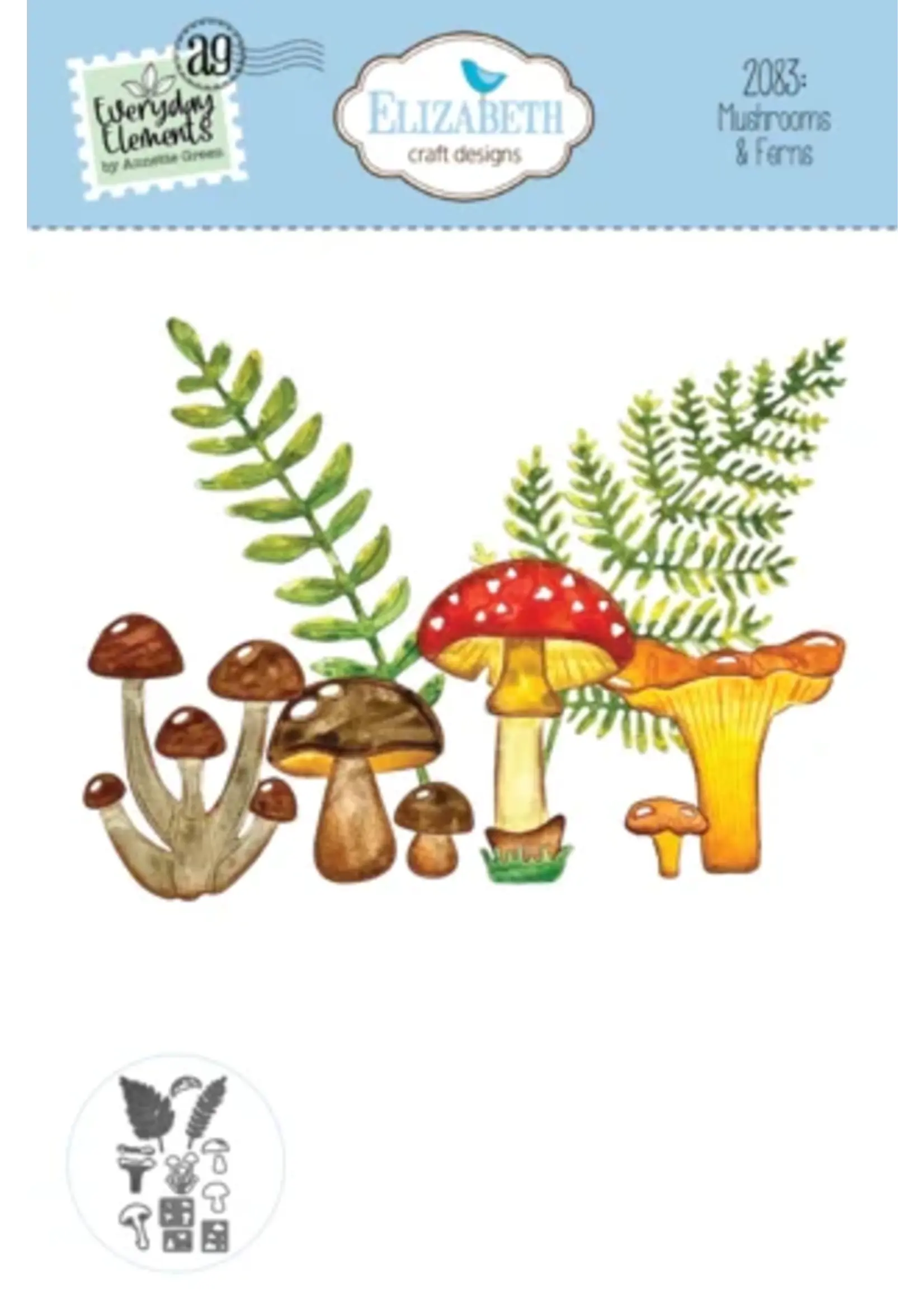 Mushrooms & Ferns Dies (2083)