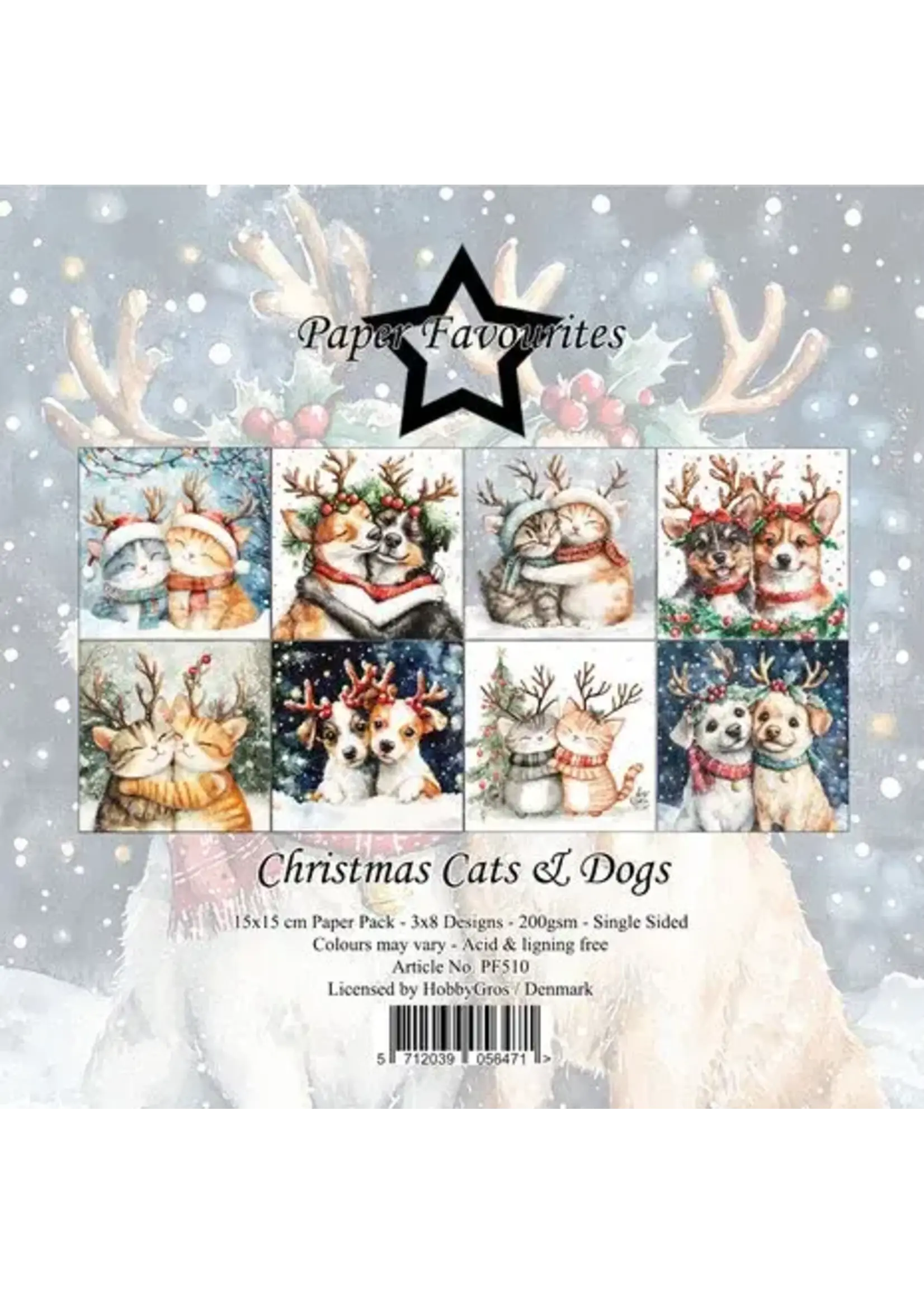 Christmas Cats & Dogs 6x6 Inch Paper Pack (PF510)