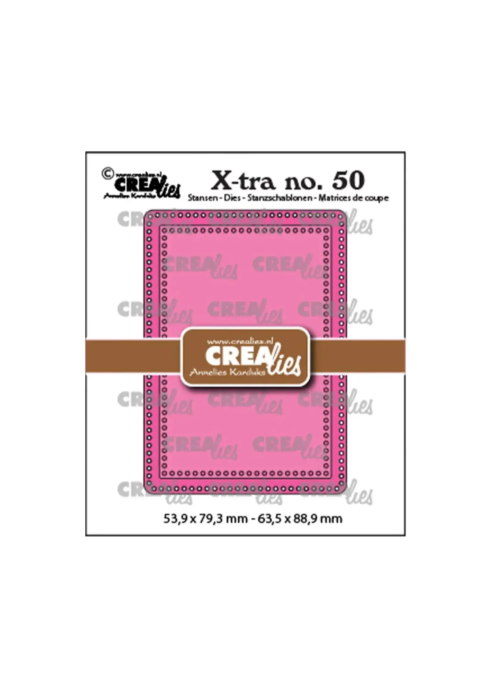 Crealies • X-tra snijmal ATC met kleine gaatjes Crealies CLXTRA50