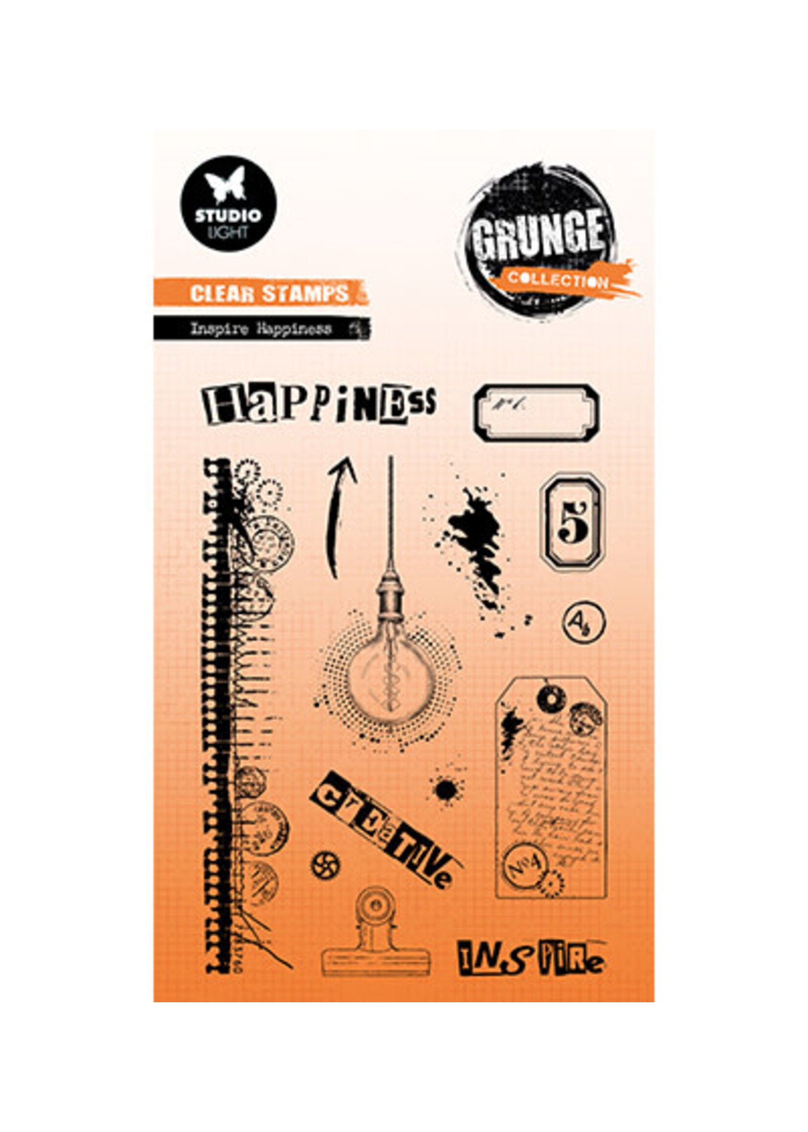 SL-GR-STAMP737 - Inspire Happiness Grunge Collection nr.737