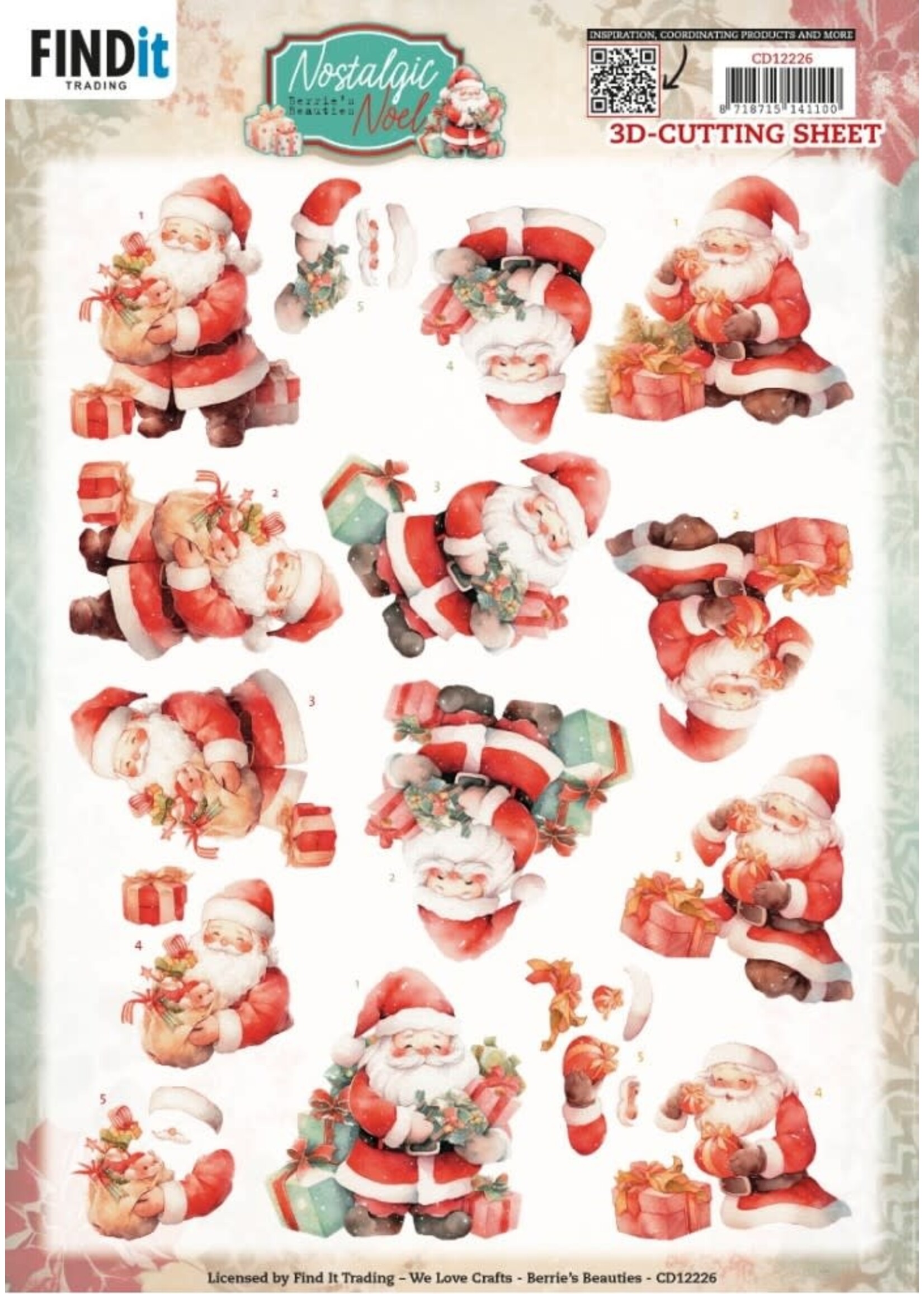3D Cutting Sheets - Berries Beauties -Nostalgic Noel - Nostalgic Presents