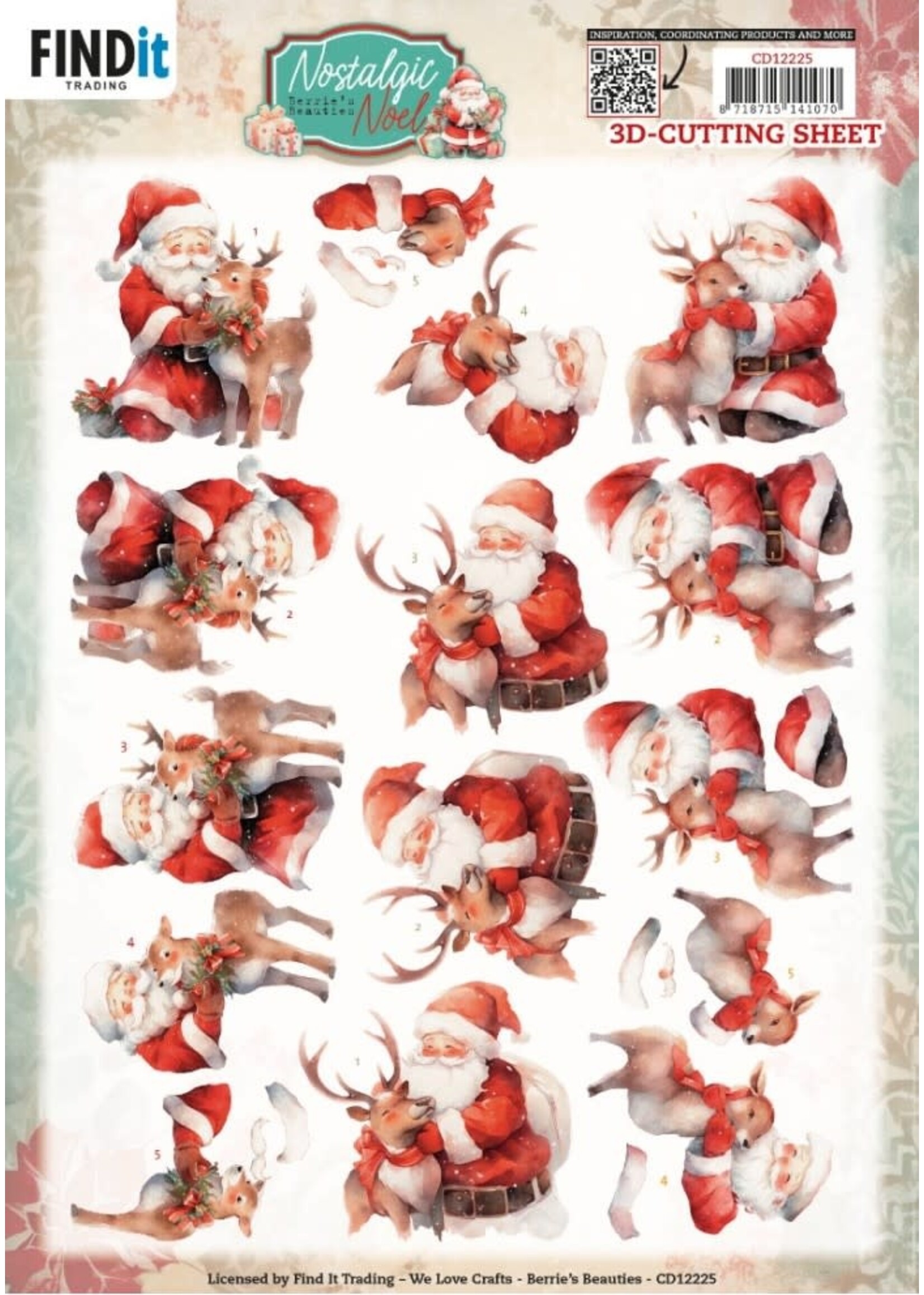 3D Cutting Sheets - Berries Beauties -Nostalgic Noel - Nostalgic Deer