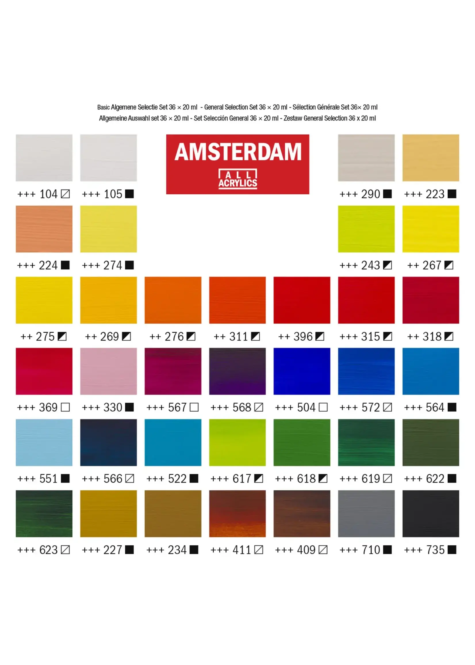 Amsterdam • Standard Series Acrylics 36x20ml Amsterdam all acrylics17820437