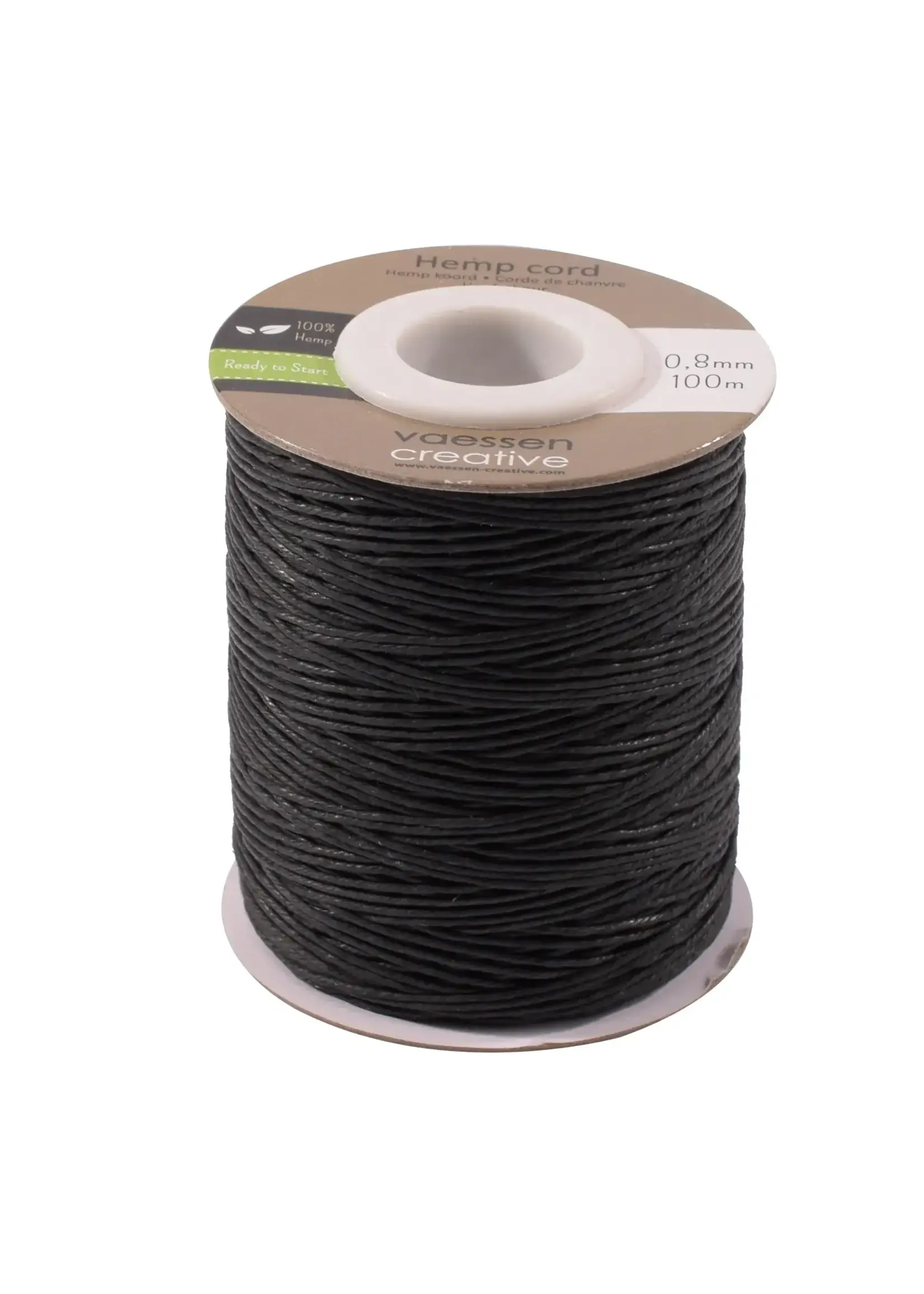 Vaessen Creative • Hemp Cord Black 0.8mmx100m Vaessen Creative3908-026