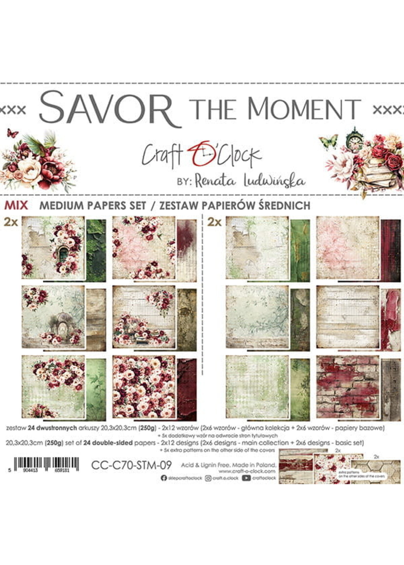 SAVOR THE MOMENT - een set 20,3x20,3cm - MIX