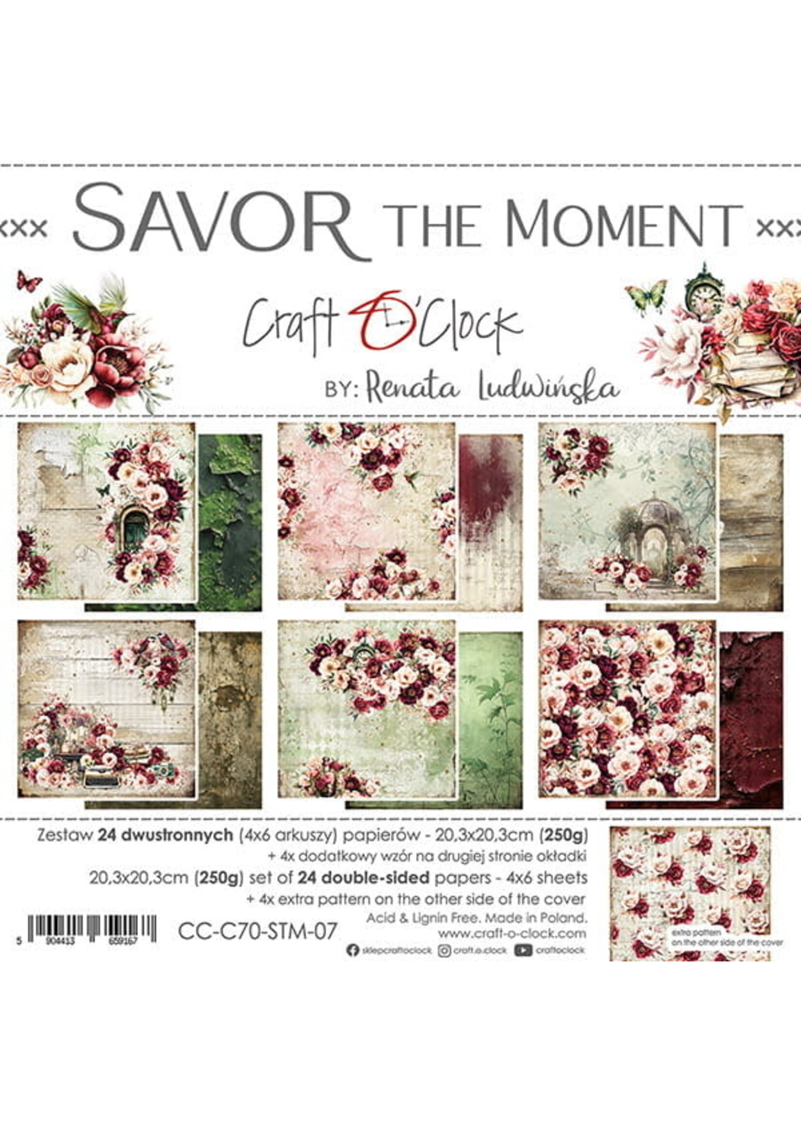 SAVOR THE MOMENT - een set papieren 20,3x20,3cm