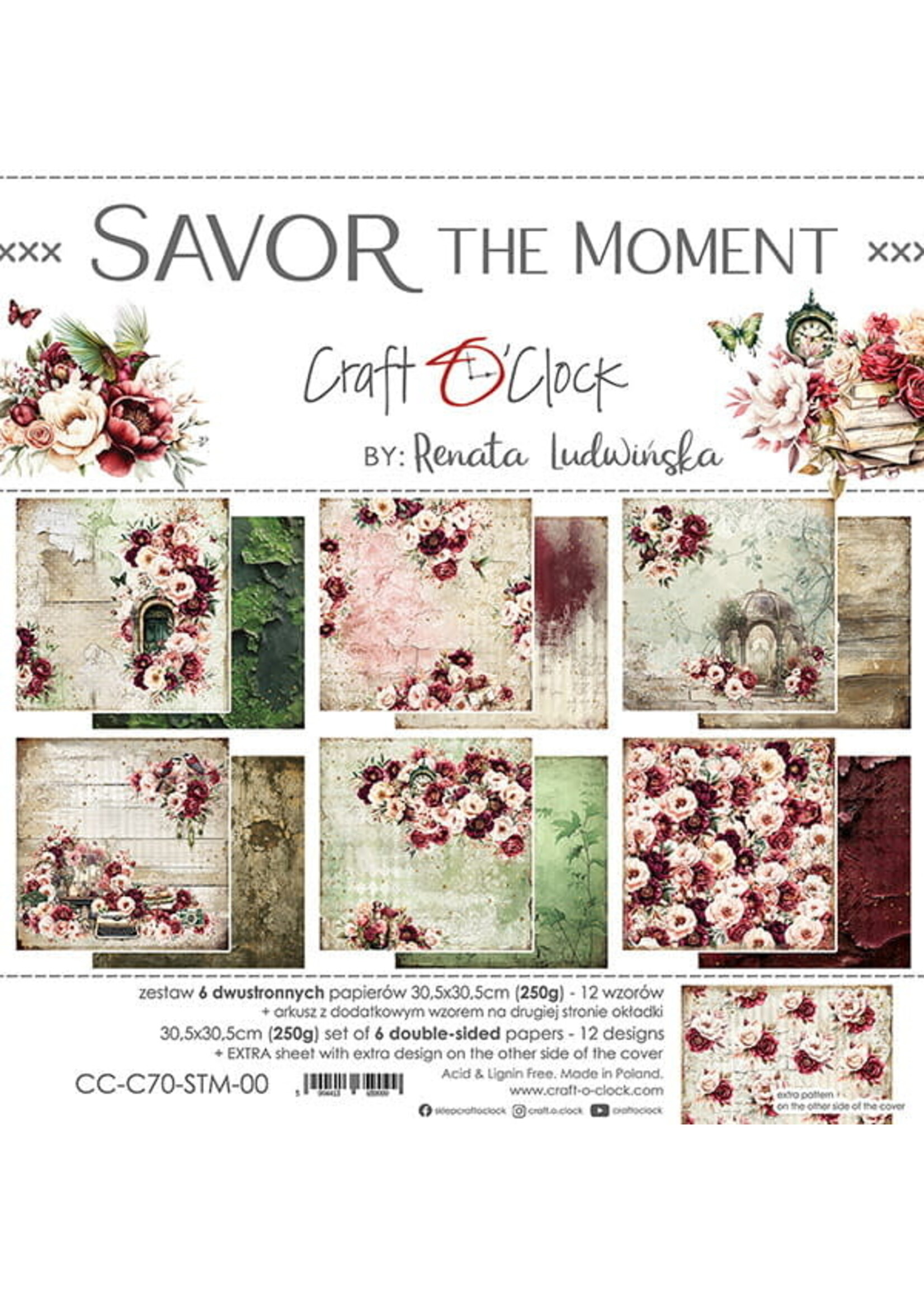 SAVOR THE MOMENT - een set papieren 30,5x30,5cm