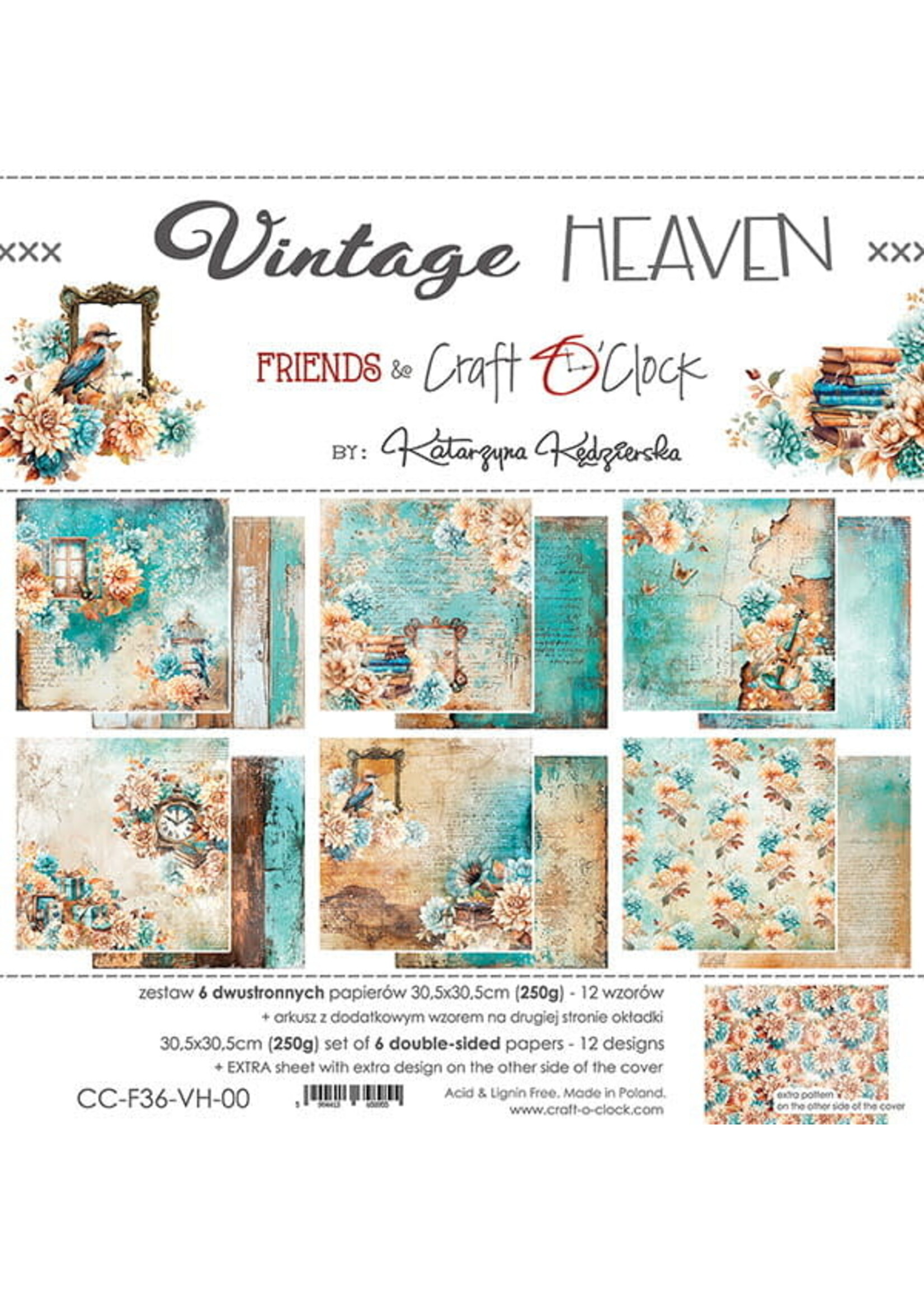 VINTAGE HEAVEN - een set papieren 30,5x30,5cm