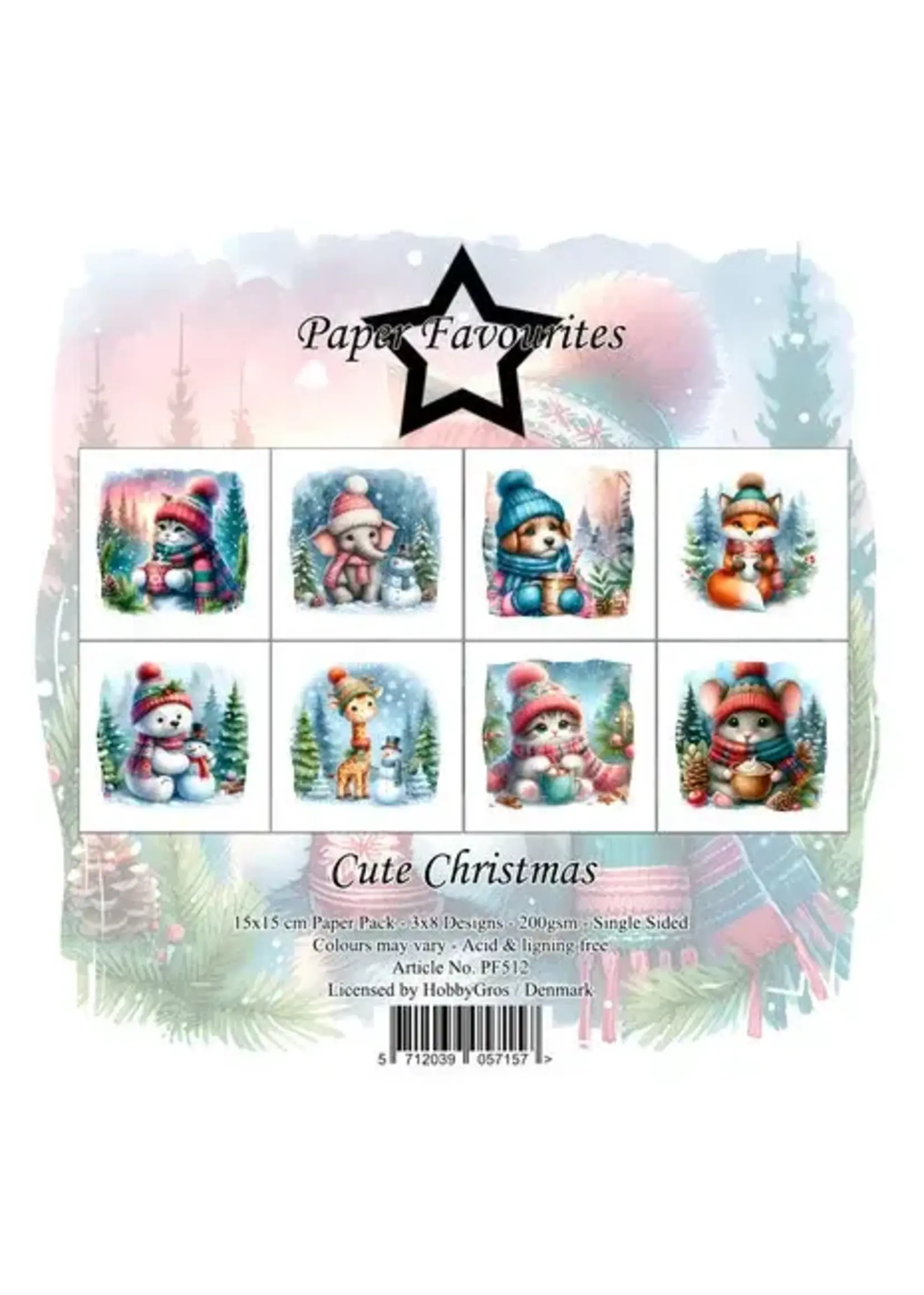 Cute Christmas 6x6 Inch Paper Pack(PF512)