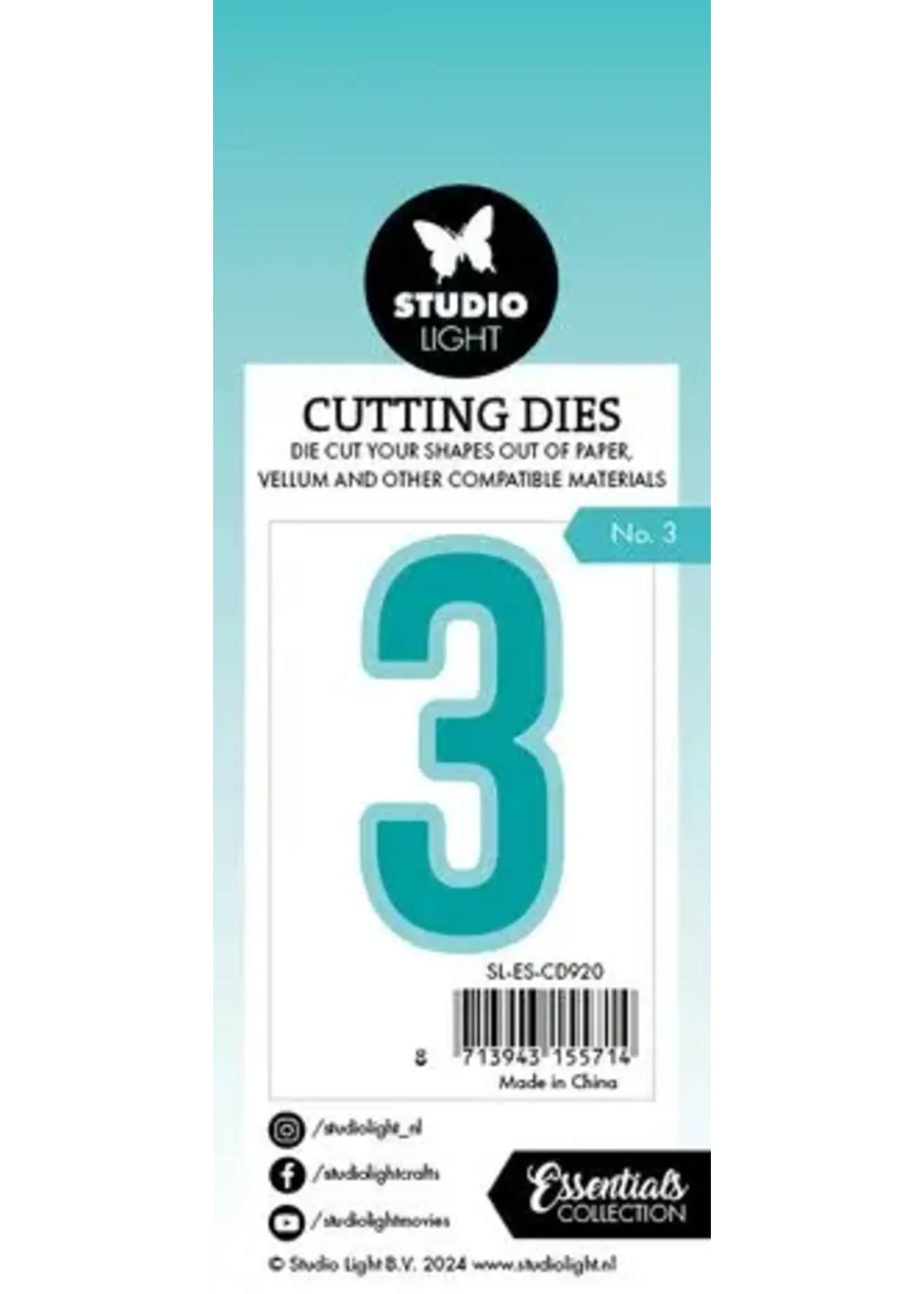 Cutting Die Number 3 Essentials (SL-ES-CD920)