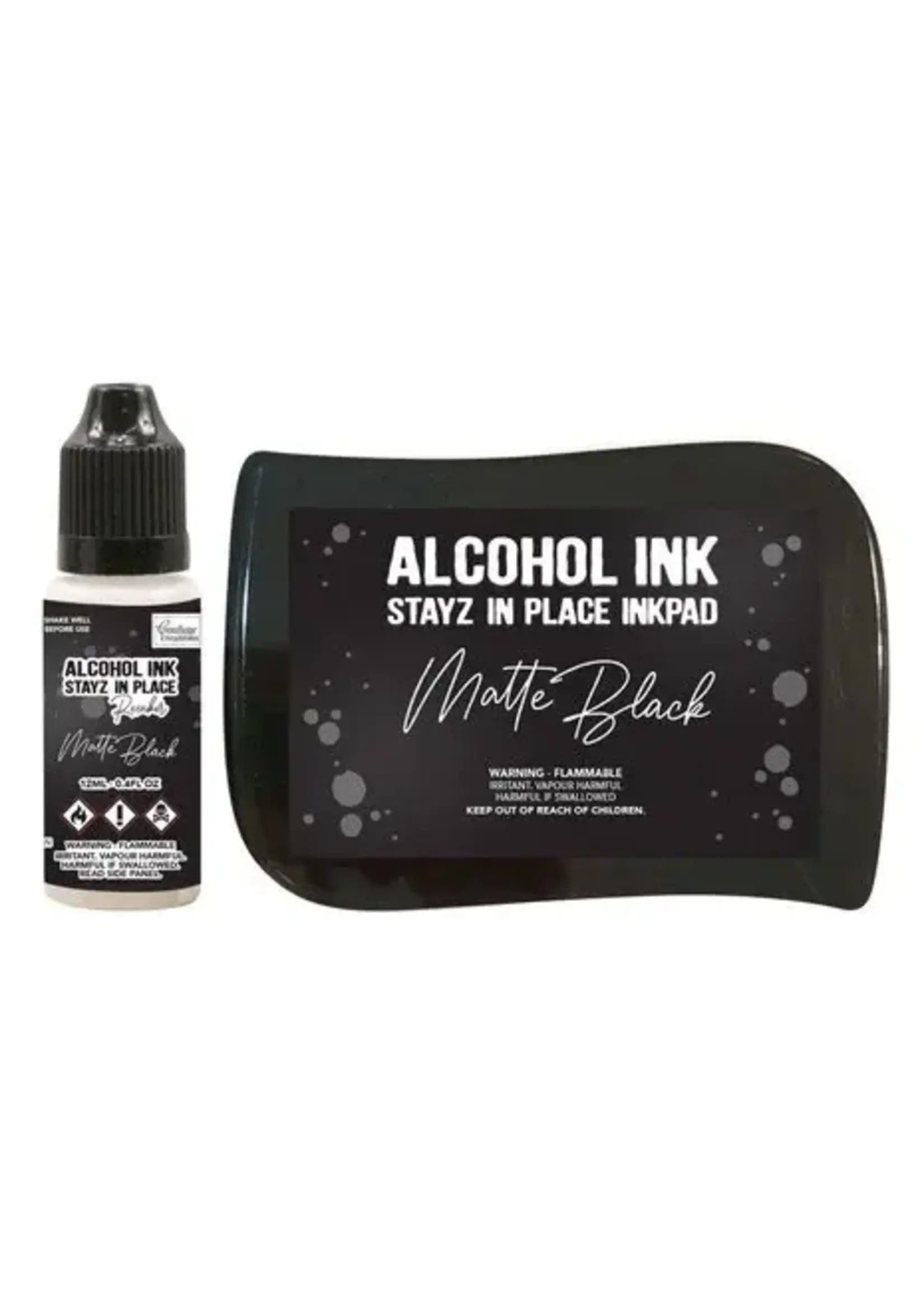 Stayz in Place Alcohol Ink Matte Jet Black Pad+Reinker (CO728161)