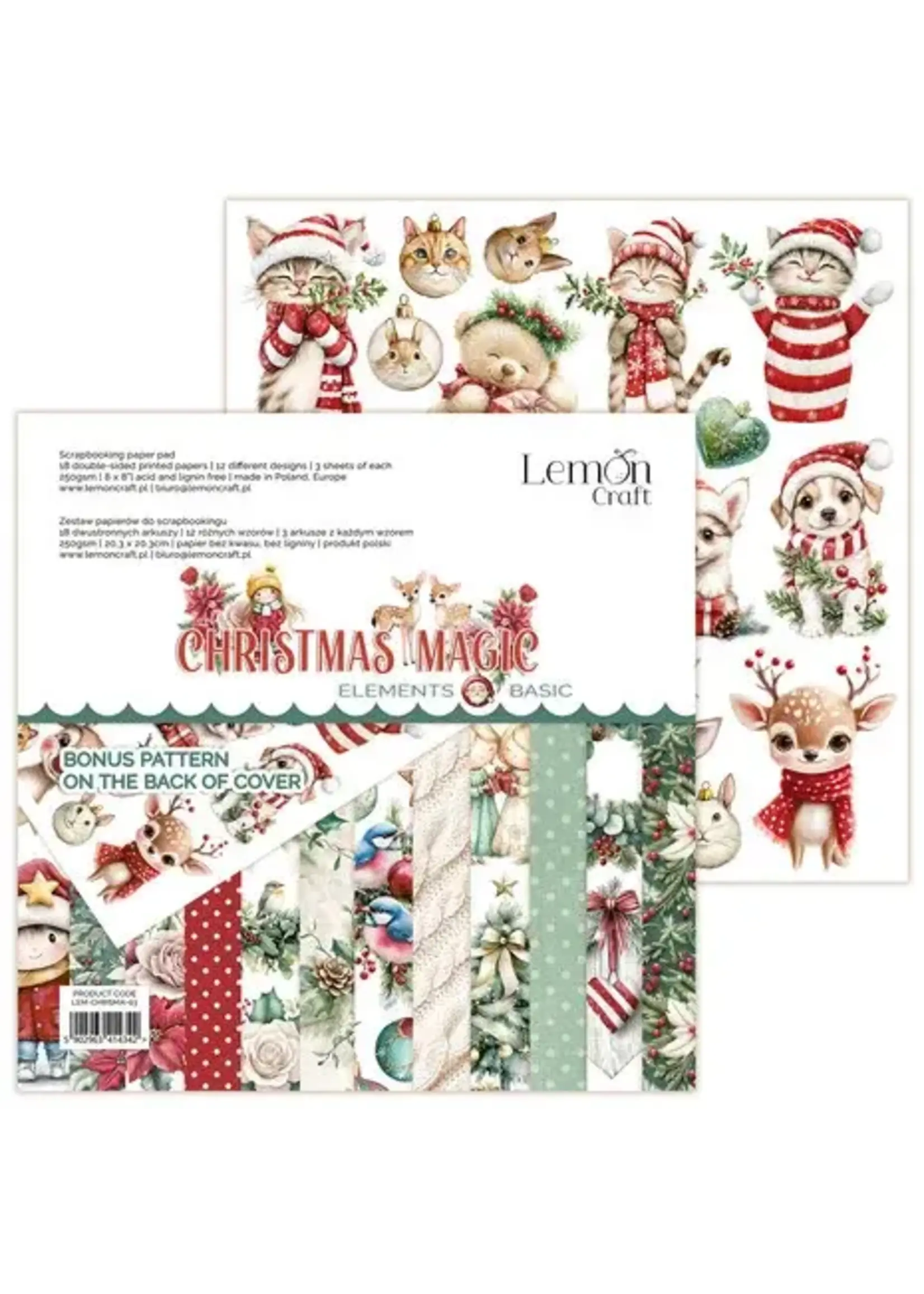 Christmas Magic Elements & Basic 8x8 Inch Paper Pad (LEM-CHRISMA-03)