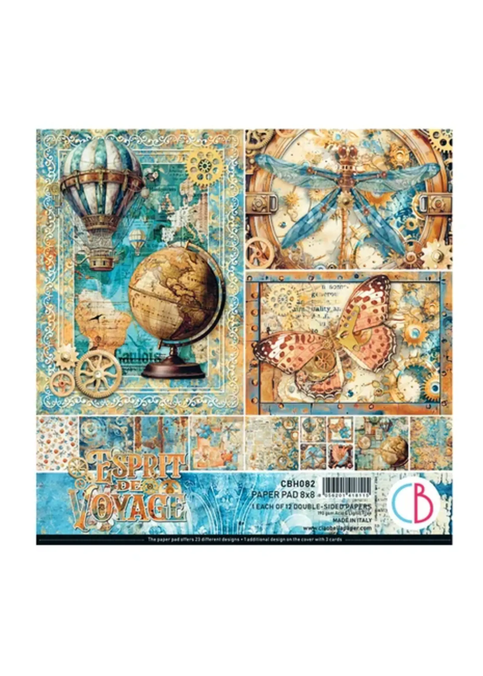 Esprit de Voyage 8x8 Inch Paper Pad (12pcs) (CBH082)