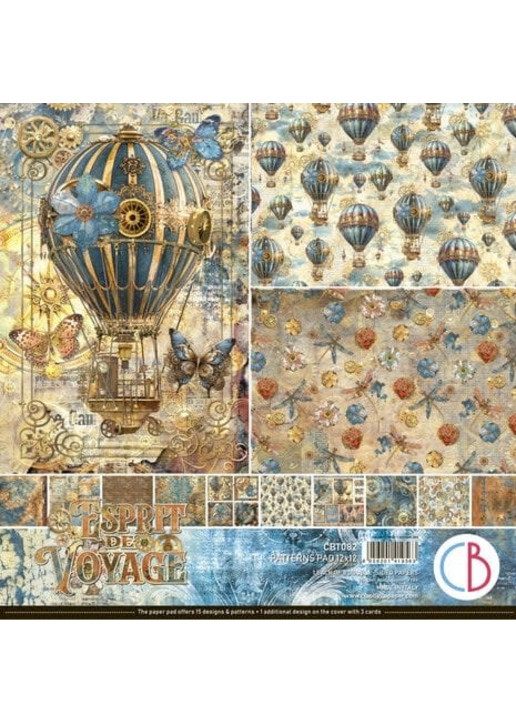 Esprit de Voyage 12x12 Inch Patterns Pad (8pcs) (CBT082)