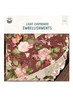 Love Stories Light Chipboard Embellishments 6x6 Inch Album Base w/Papers (P13-LST-56)