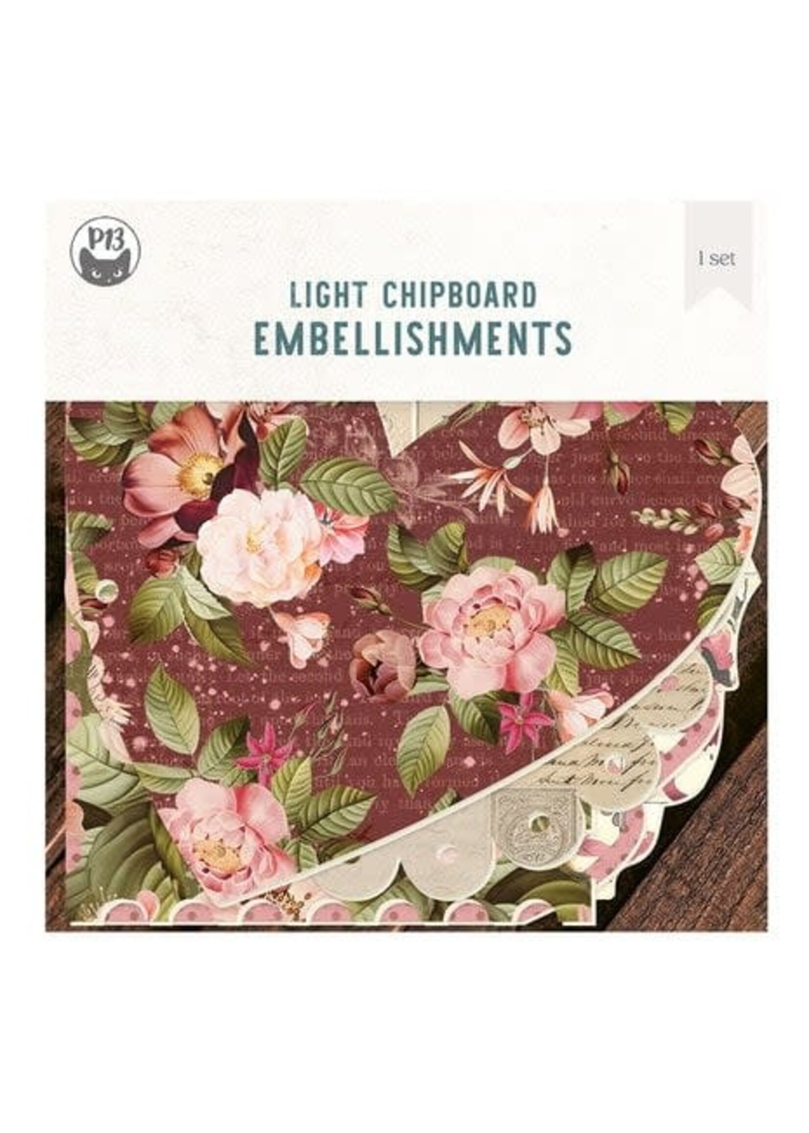 Love Stories Light Chipboard Embellishments 6x6 Inch Album Base w/Papers (P13-LST-56)