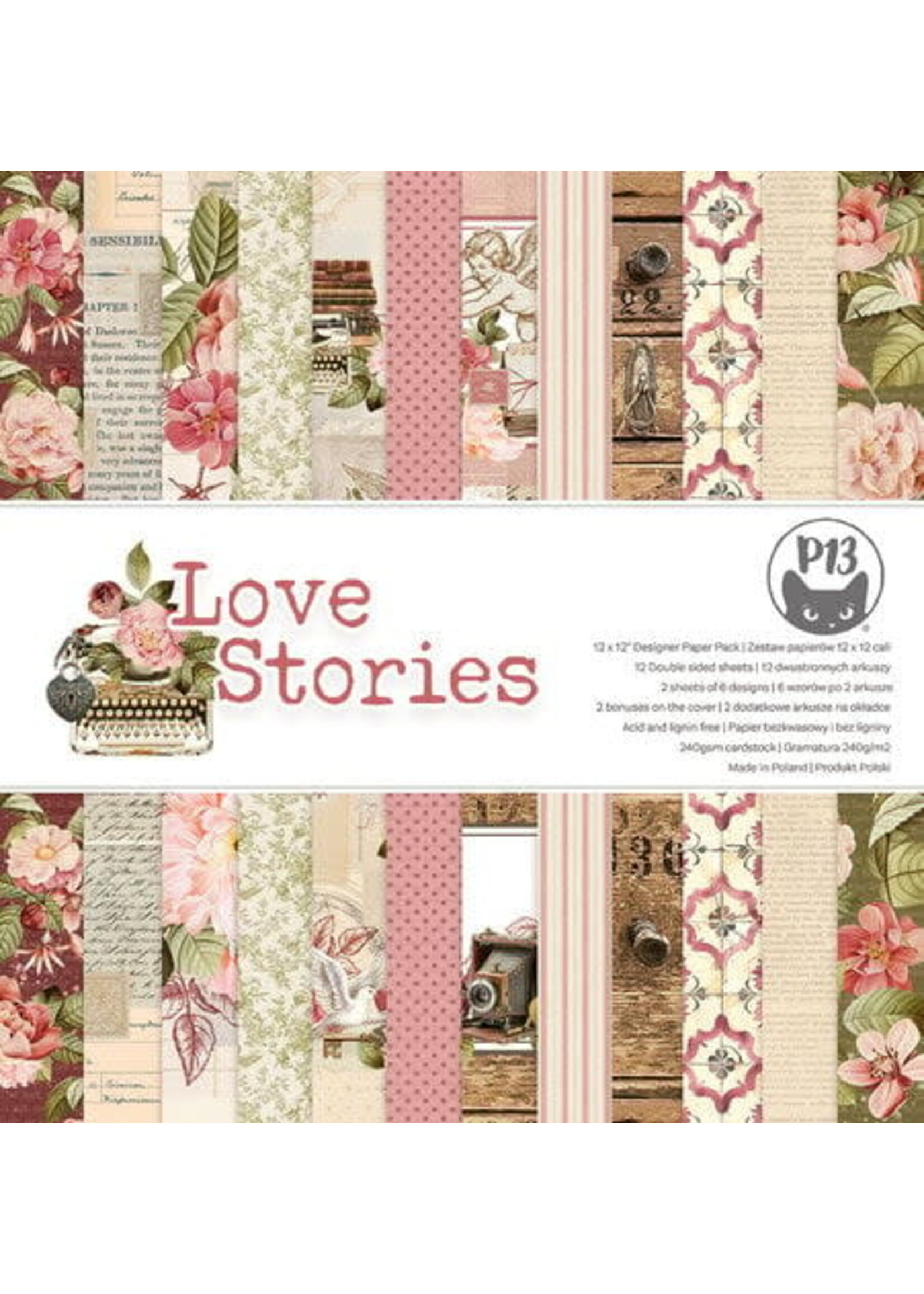 Love Stories 12x12 Inch Paper Pad (P13-LST-08)