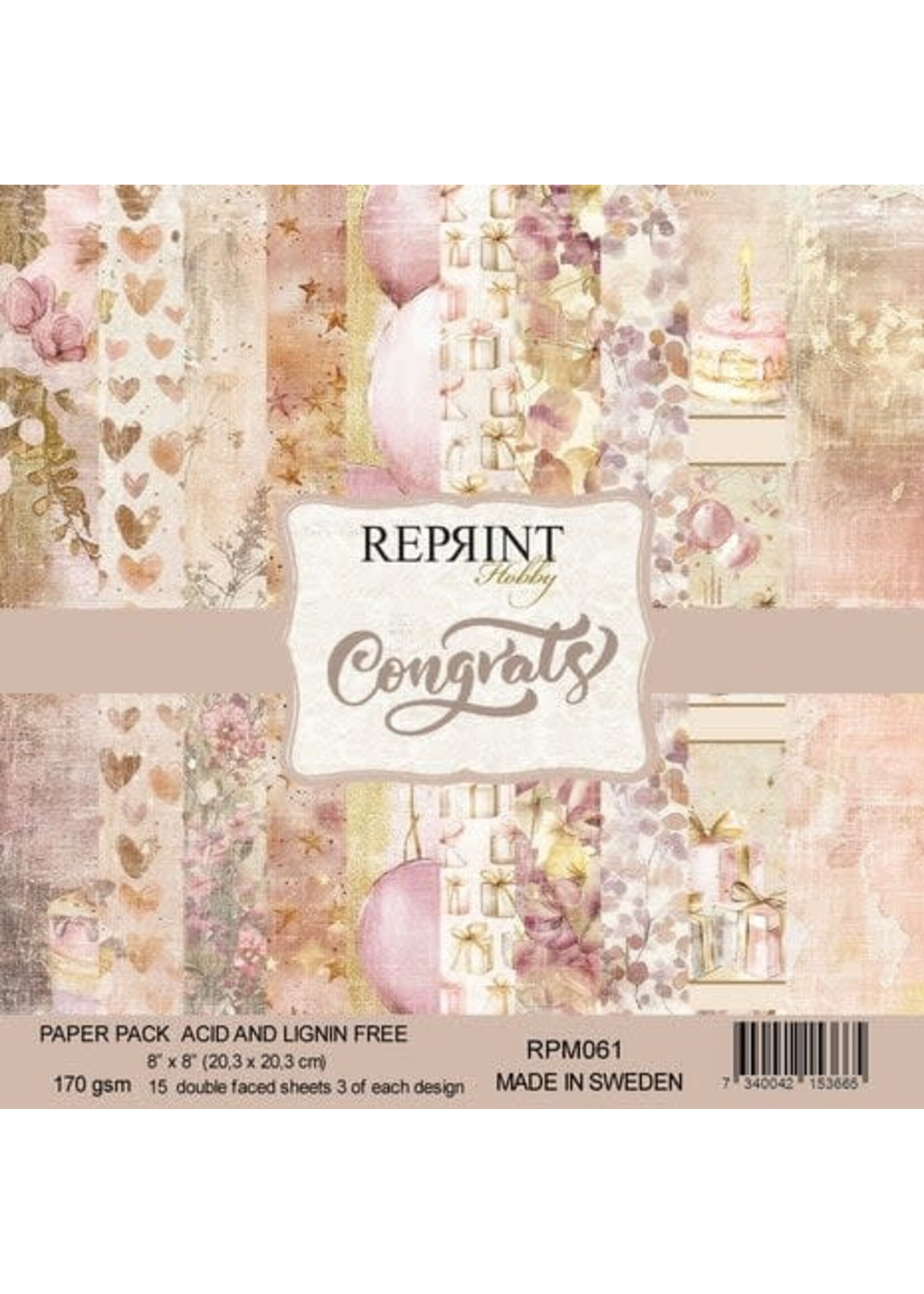 Congrats 8x8 Inch Paper Pack (RPM061)