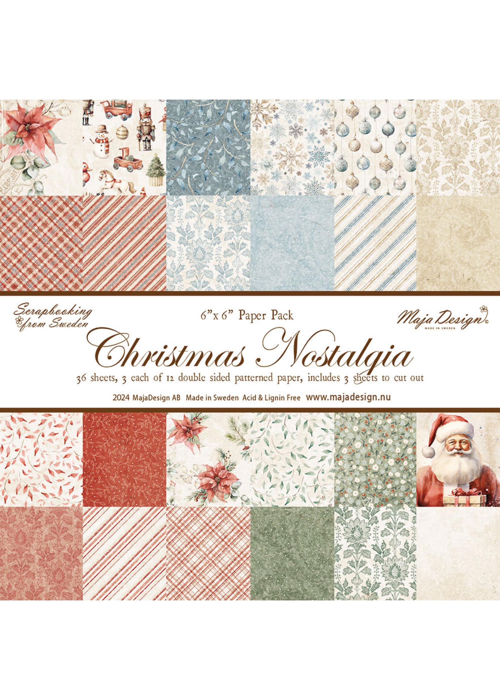 Kerstmis Nostalgie - 6 x 6" Papieren pak