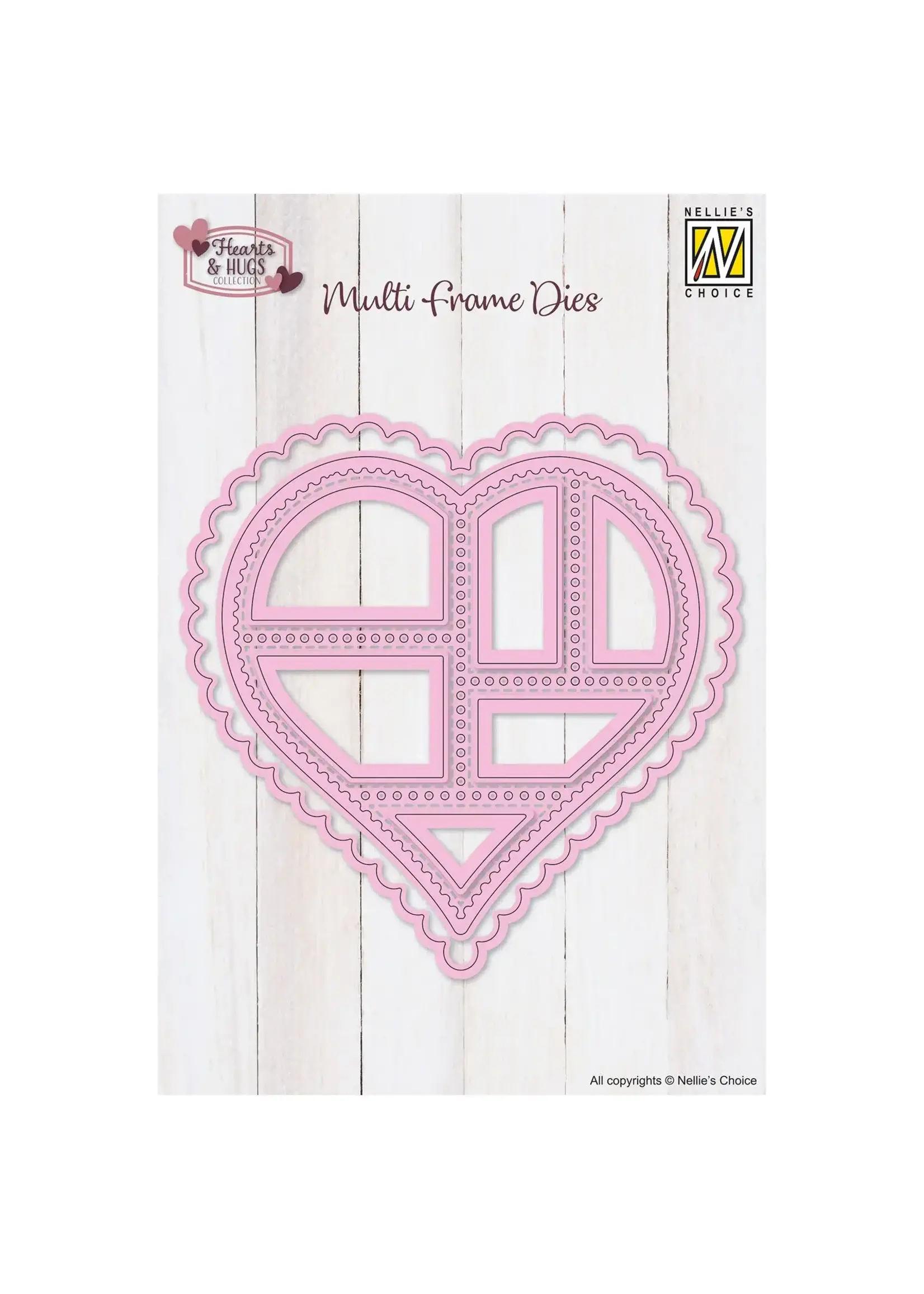 Nellie's Choice • Multi Functional Die Postal Stamps Heart SKU	MFD168