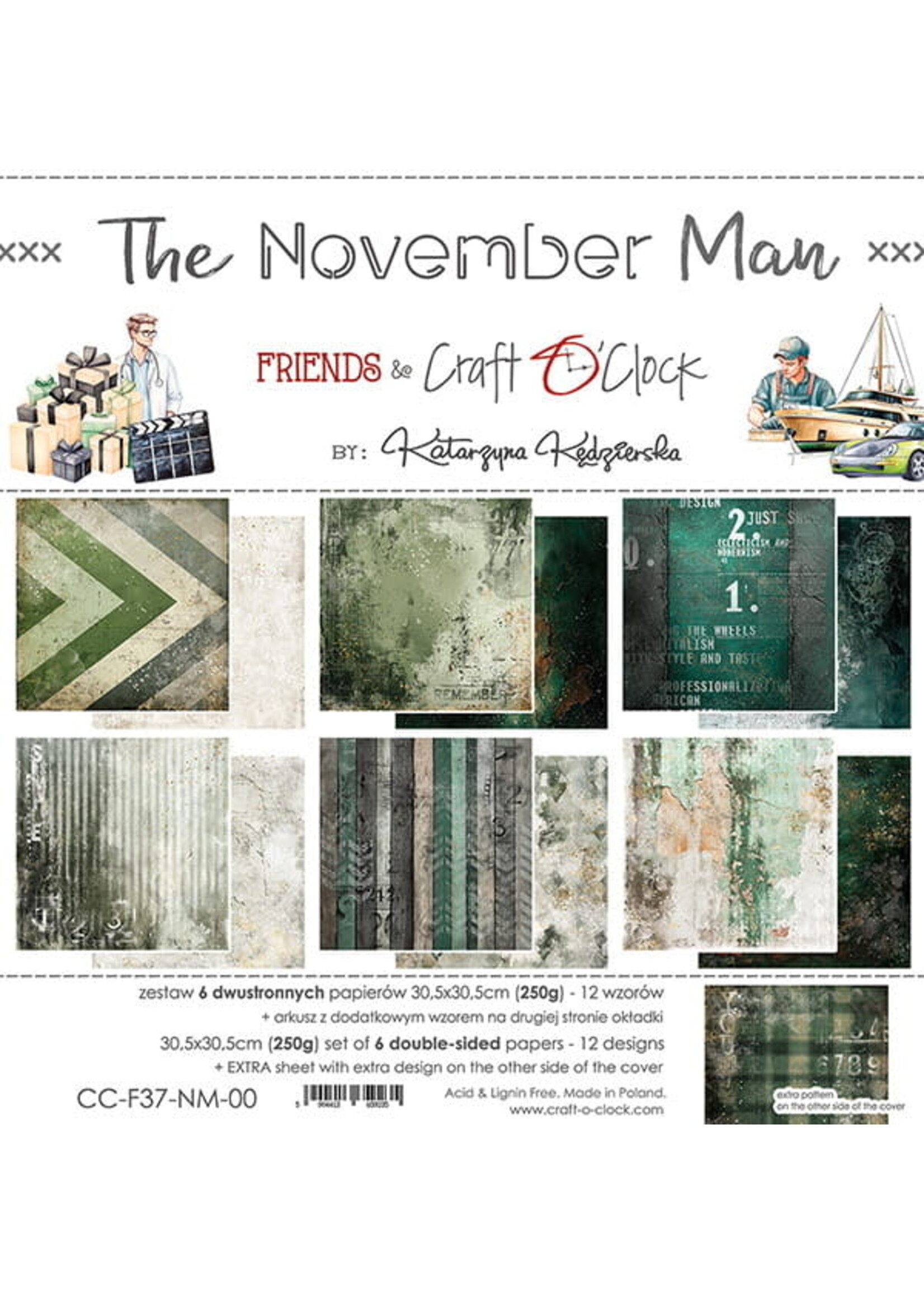 THE NOVEMBER MAN - een set papieren 30,5x30,5cm
